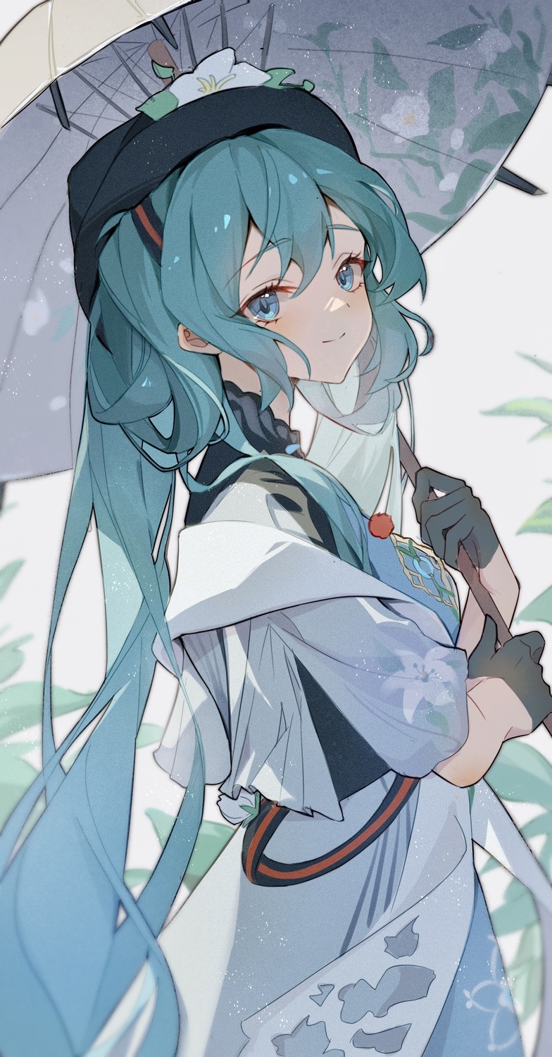 cloudyman dress hatsune_miku umbrella vocaloid