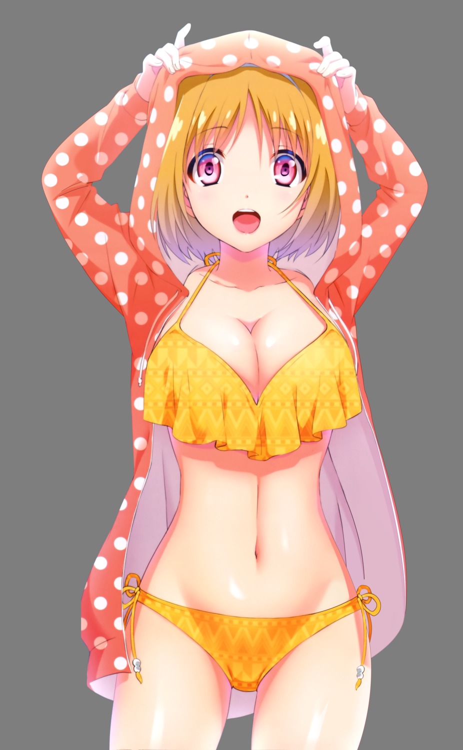 bikini cleavage kushida_kikyou open_shirt swimsuits transparent_png youkoso_jitsuryoku_shijou_shugi_no_kyoushitsu_e