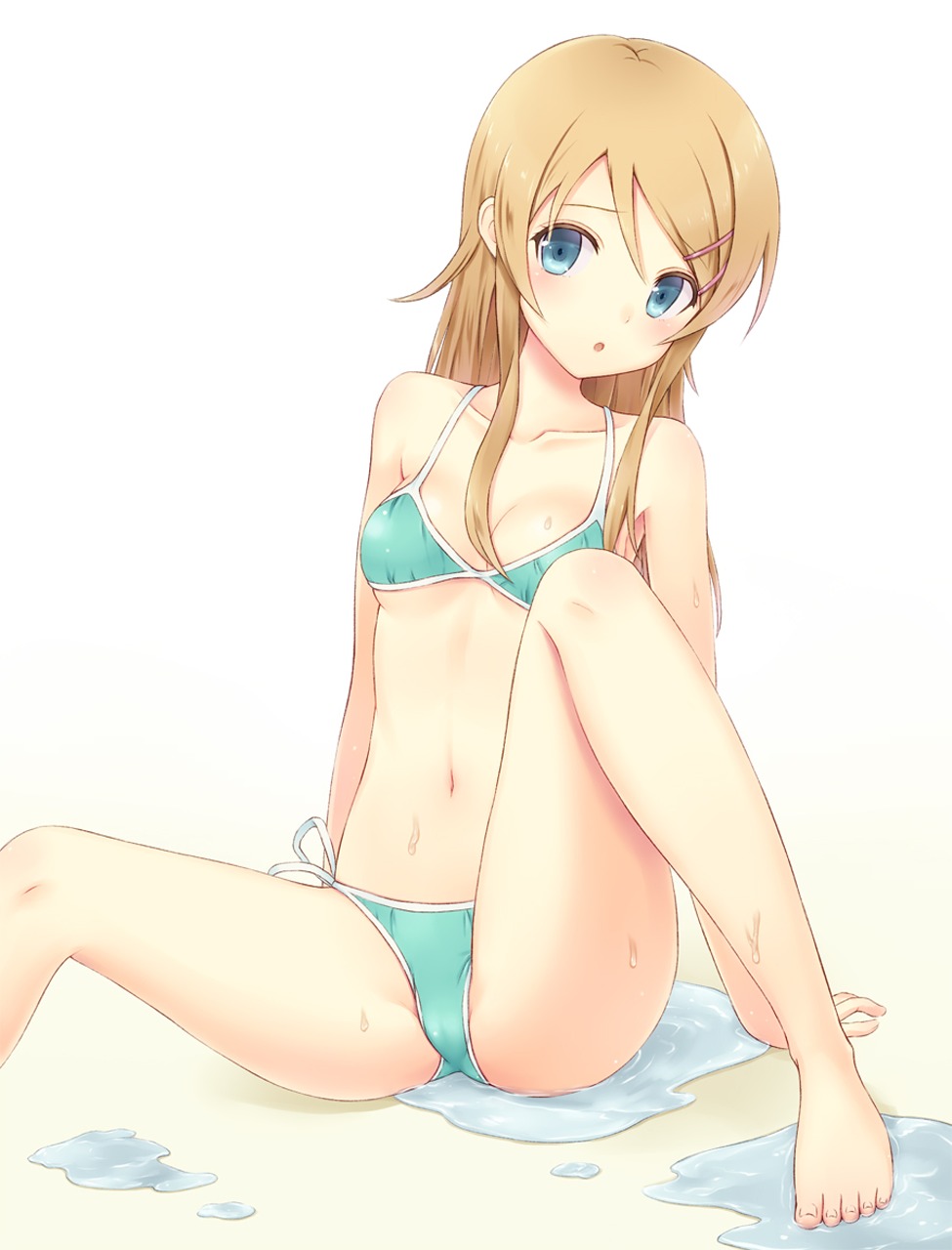 bikini feet kousaka_kirino n.g. ore_no_imouto_ga_konnani_kawaii_wake_ga_nai swimsuits wet wet_clothes