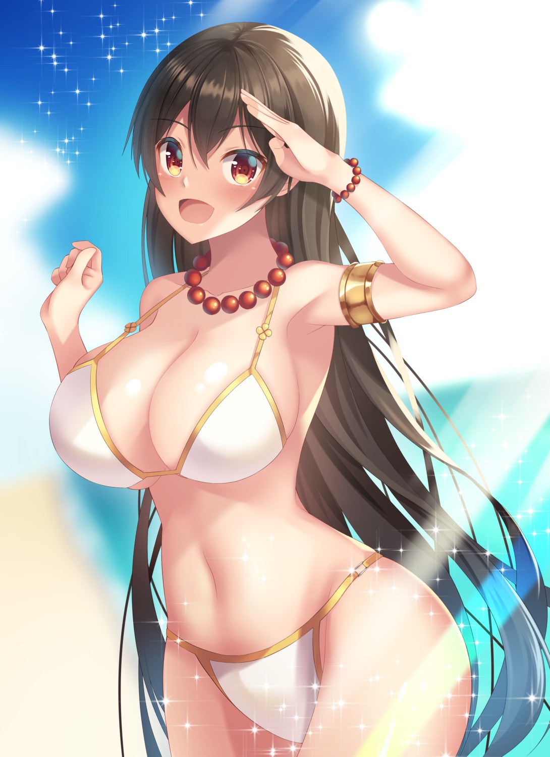 amagi_korona bikini cleavage fate/grand_order swimsuits xuanzang_(fate/grand_order)