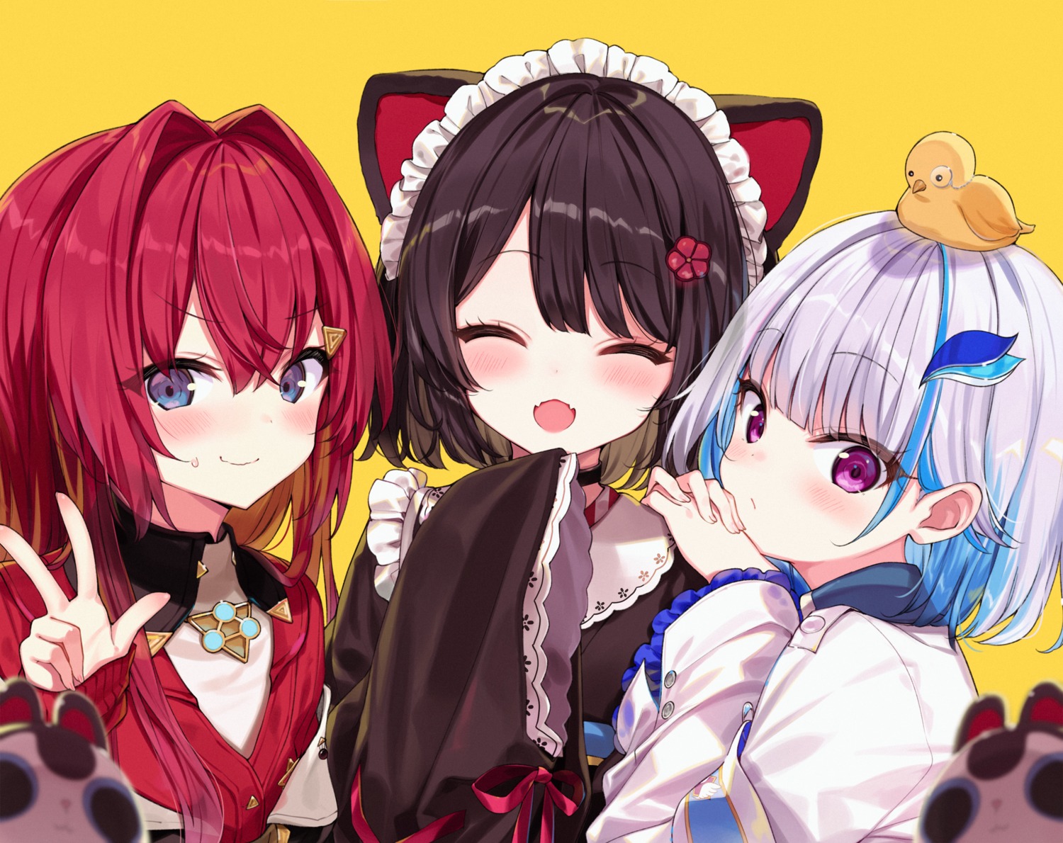 ange_katrina animal_ears inui_toko inumimi lize_helesta maid nijisanji seifuku shnva wa_maid