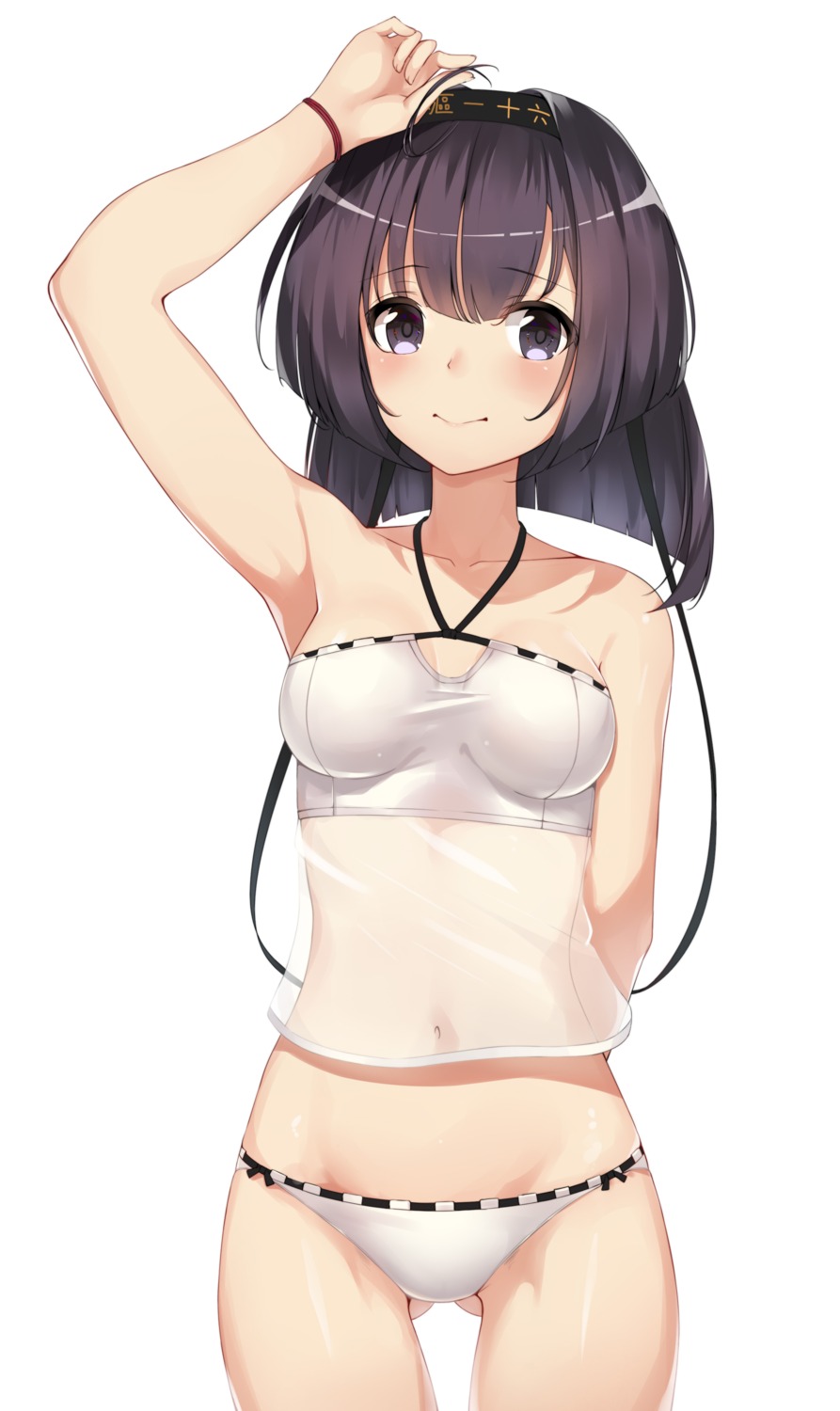 akizuki_(kancolle) bikini gin00 kantai_collection see_through swimsuits