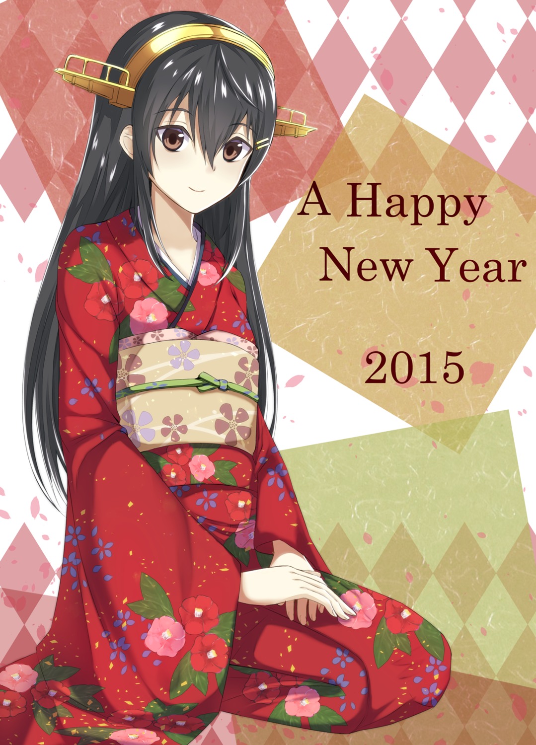 gen_withillust haruna_(kancolle) kantai_collection kimono