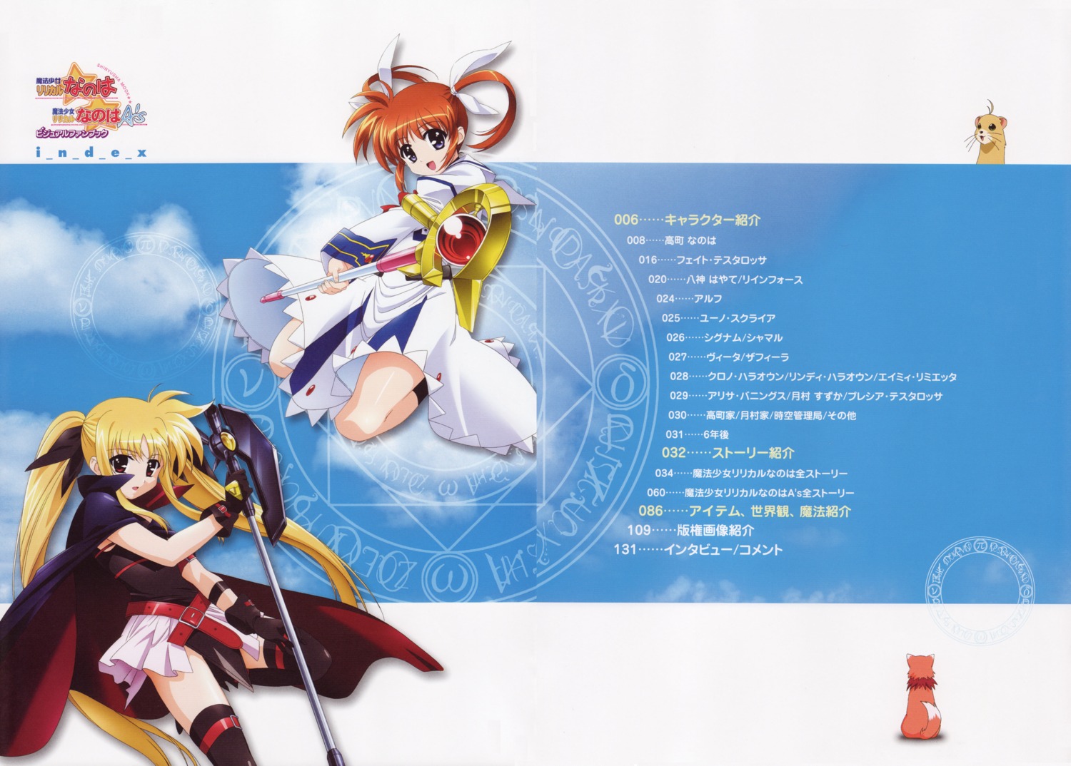 fate_testarossa index_page mahou_shoujo_lyrical_nanoha mahou_shoujo_lyrical_nanoha_a's screening takamachi_nanoha