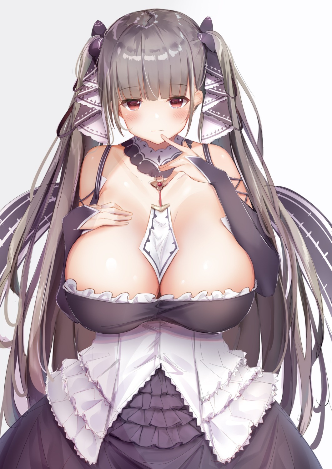 azur_lane breast_hold formidable_(azur_lane) gothic_lolita lolita_fashion no_bra sashima