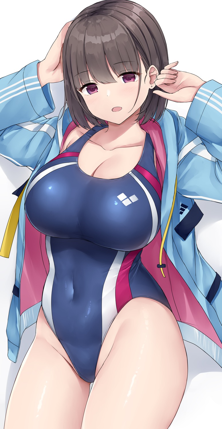 cleavage gym_uniform mizunashi_kenichi swimsuits