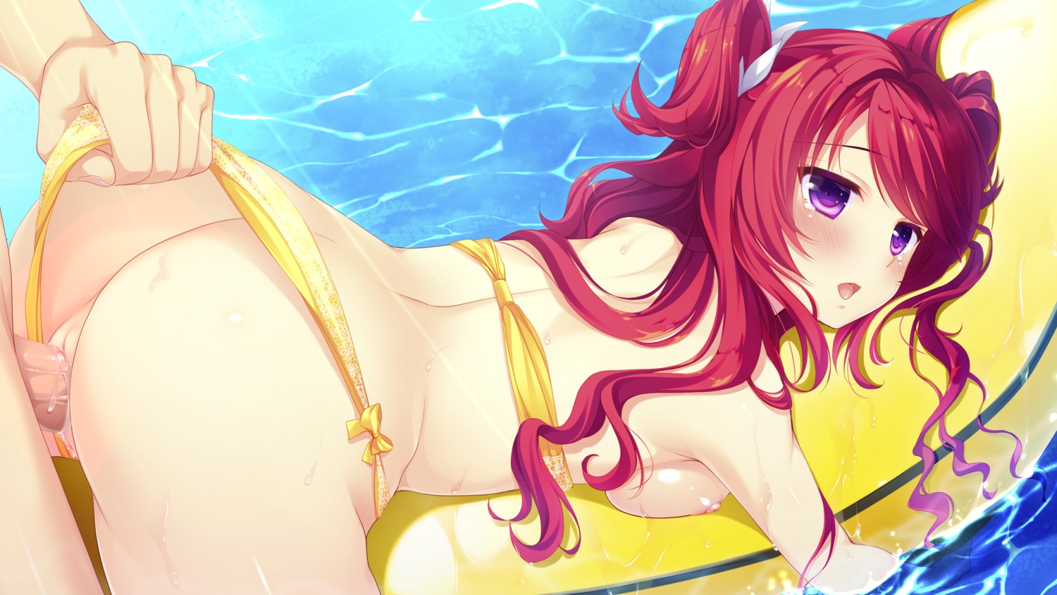 ass bikini breasts chuablesoft game_cg k-ko nipples panty_pull penis photoshop pussy pussy_juice rinka_(chuablesoft) sex swimsuits uncensored watashi_ga_suki_nara_"suki"_tte_itte! wet