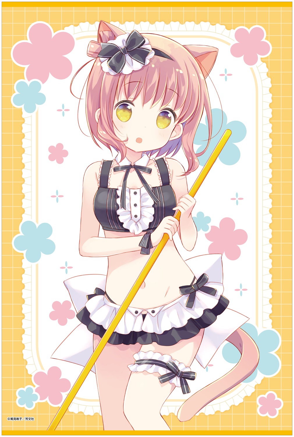 animal_ears garter ichinose_hana maid nekomimi pantsu slow_start tail