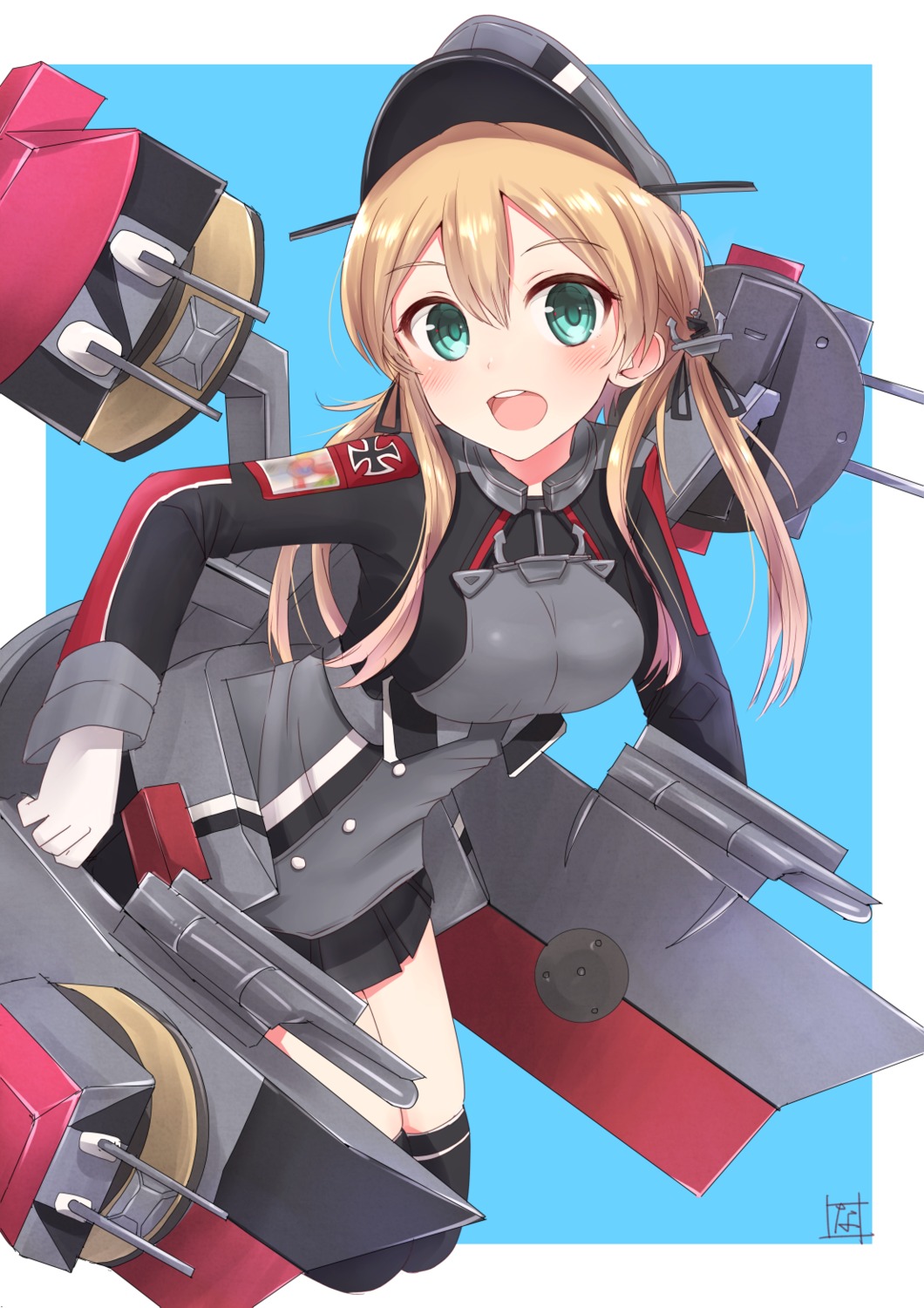 kantai_collection nayuhi prinz_eugen_(kancolle) thighhighs uniform