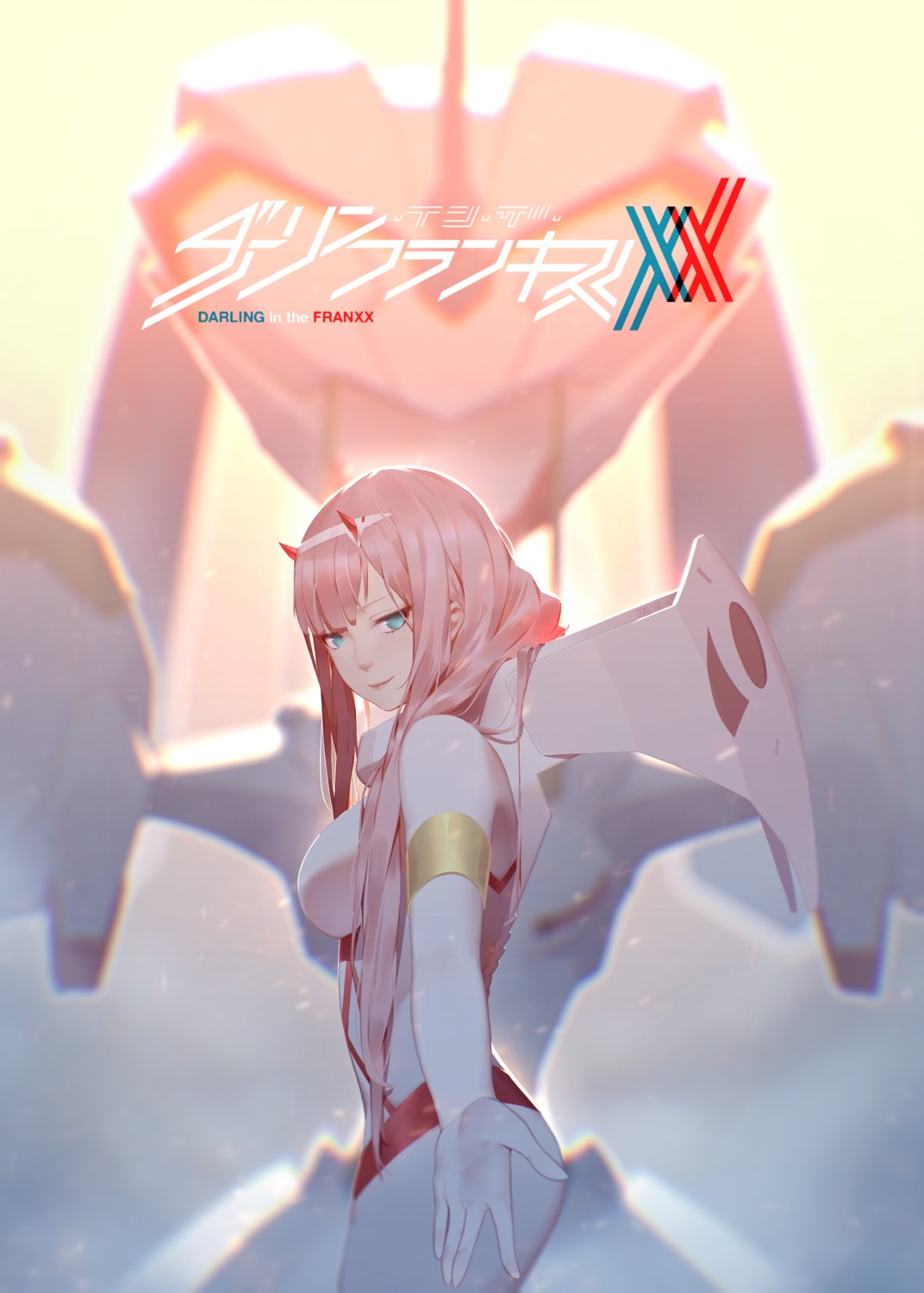 bodysuit darling_in_the_franxx horns maredoro mecha strelizia zero_two_(darling_in_the_franxx)