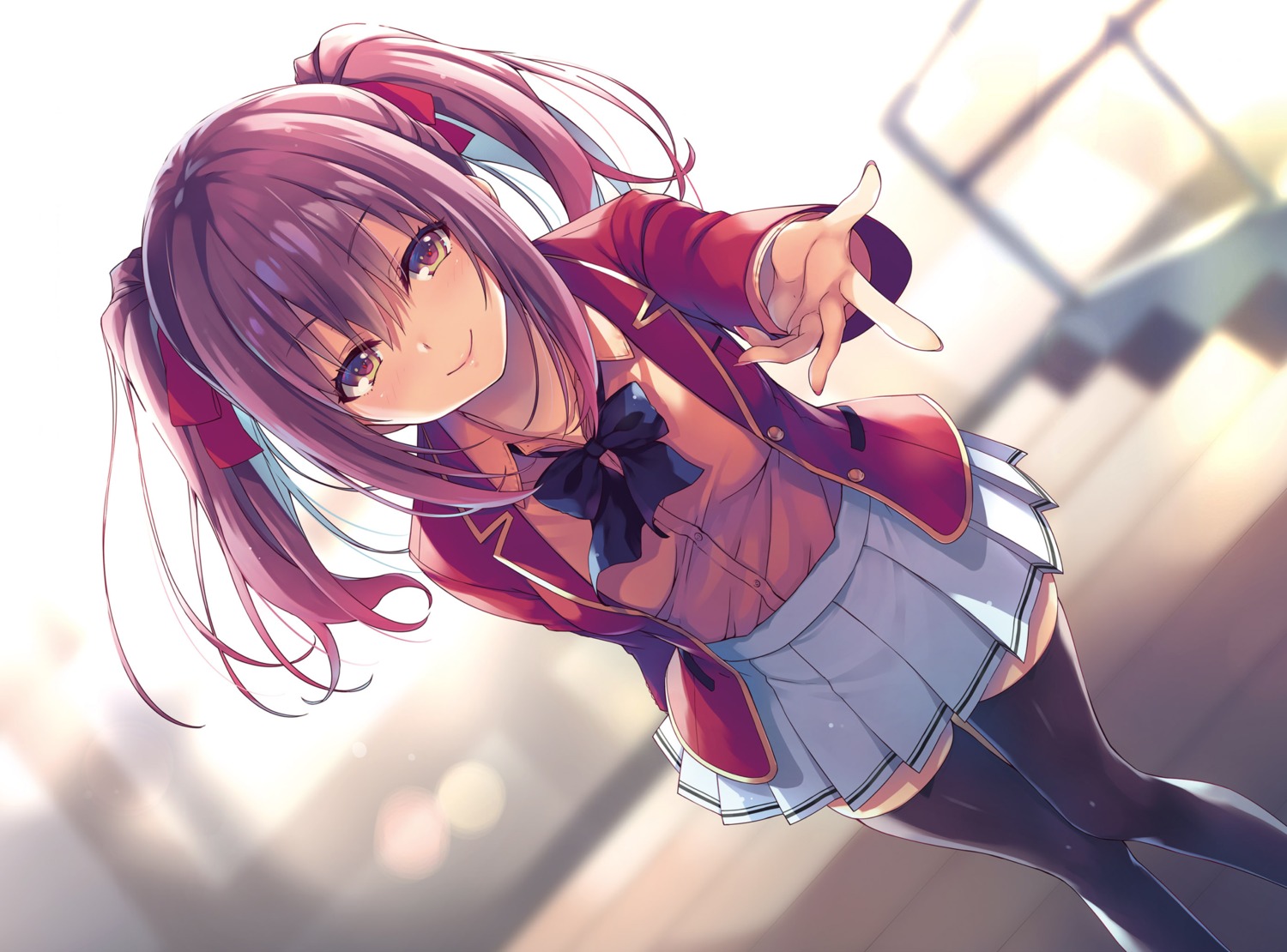 amasawa_ichika detexted seifuku thighhighs tomose_shunsaku youkoso_jitsuryoku_shijou_shugi_no_kyoushitsu_e