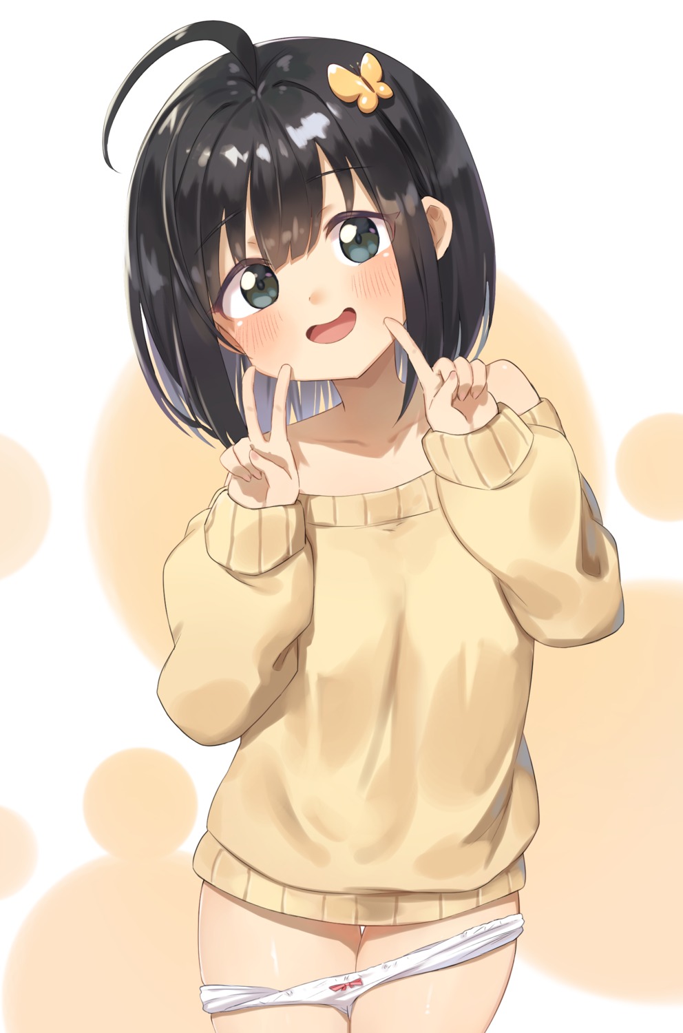 loli monane4 pantsu panty_pull sweater