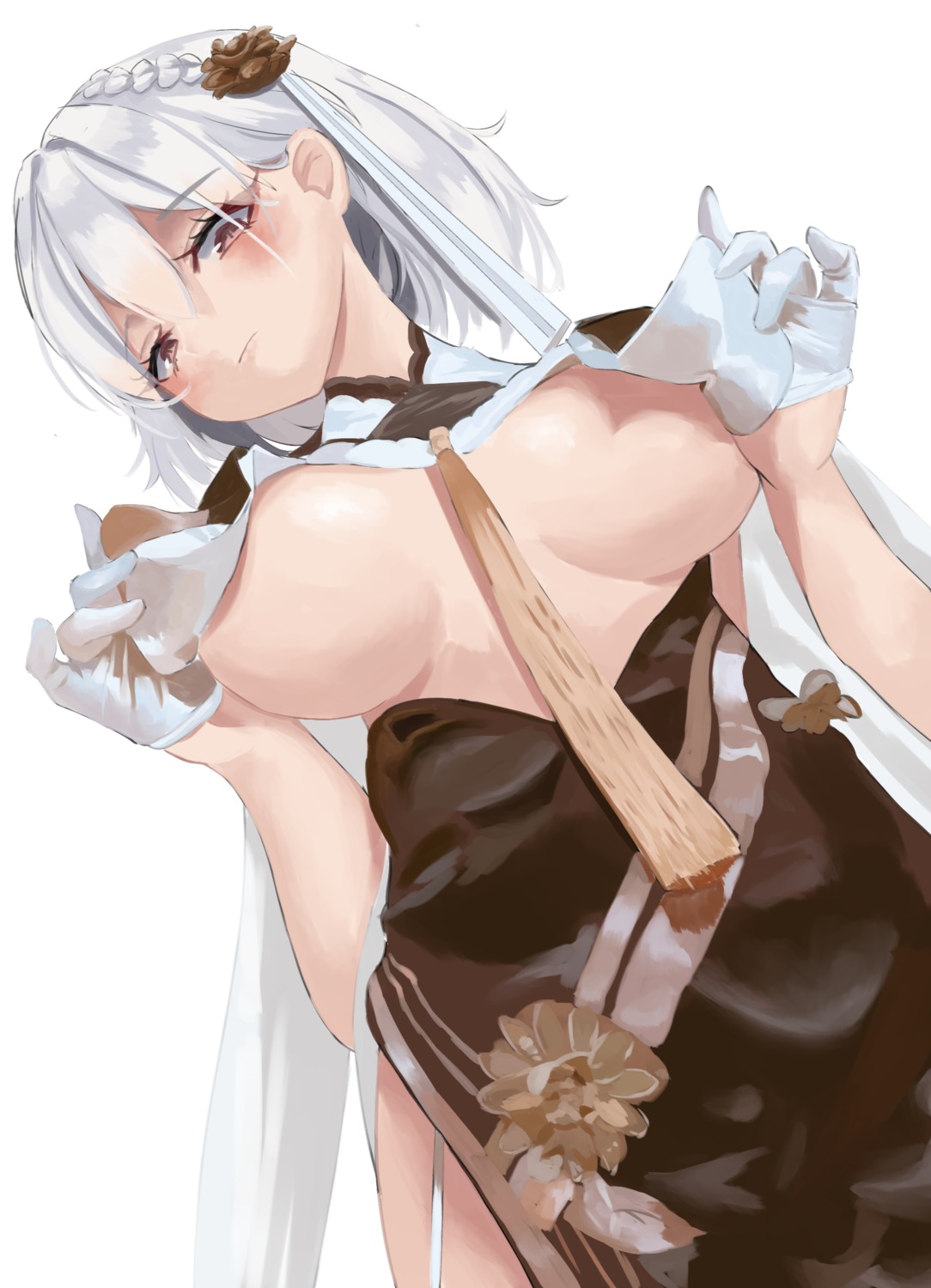 asian_clothes azur_lane nina_(pixiv31869672) no_bra sirius_(azur_lane) undressing