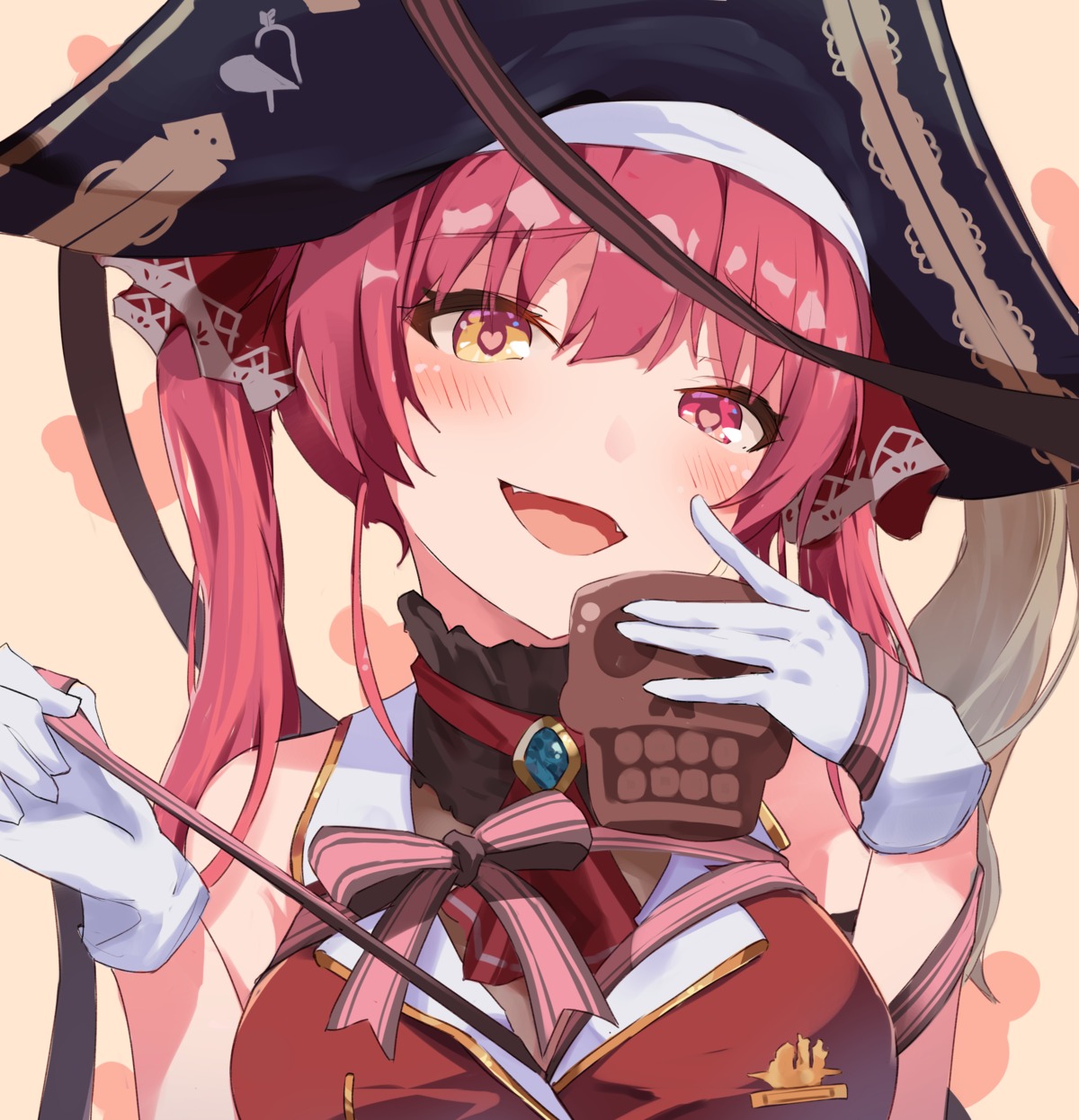 heterochromia hololive houshou_marine pirate remini valentine