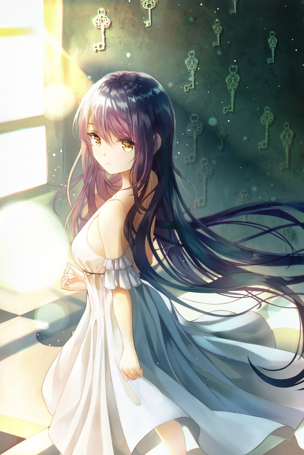 dress neiless_neiro no_bra summer_dress