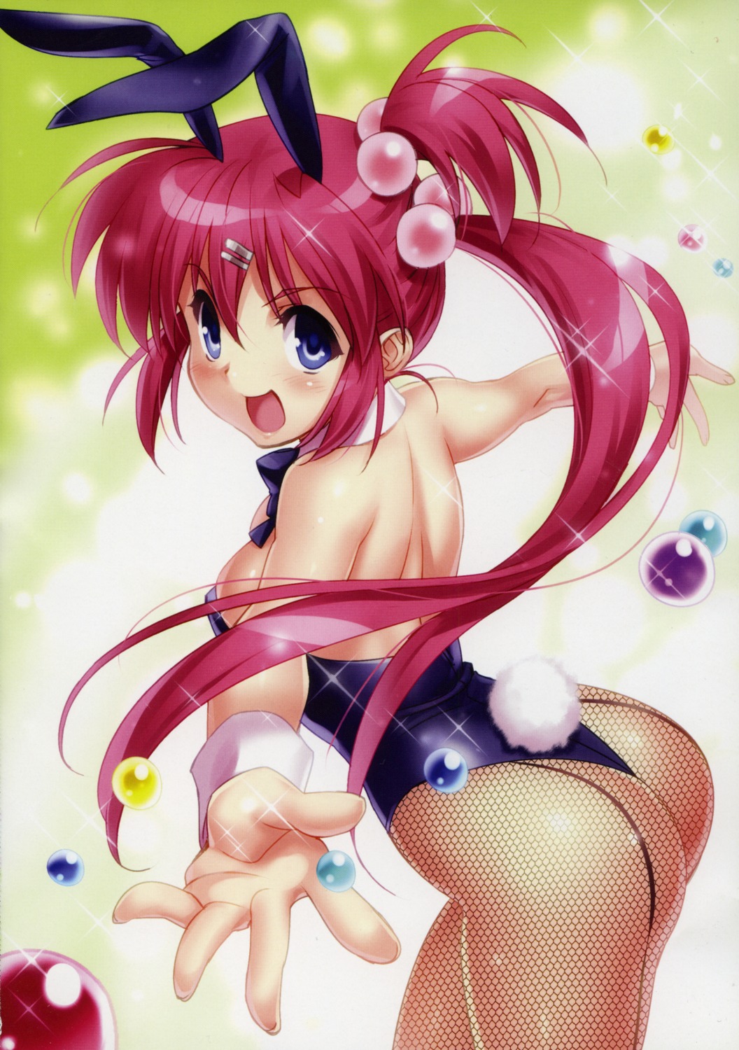 animal_ears ass bunny_ears bunny_girl fishnets little_busters! pantyhose saigusa_haruka tail zen