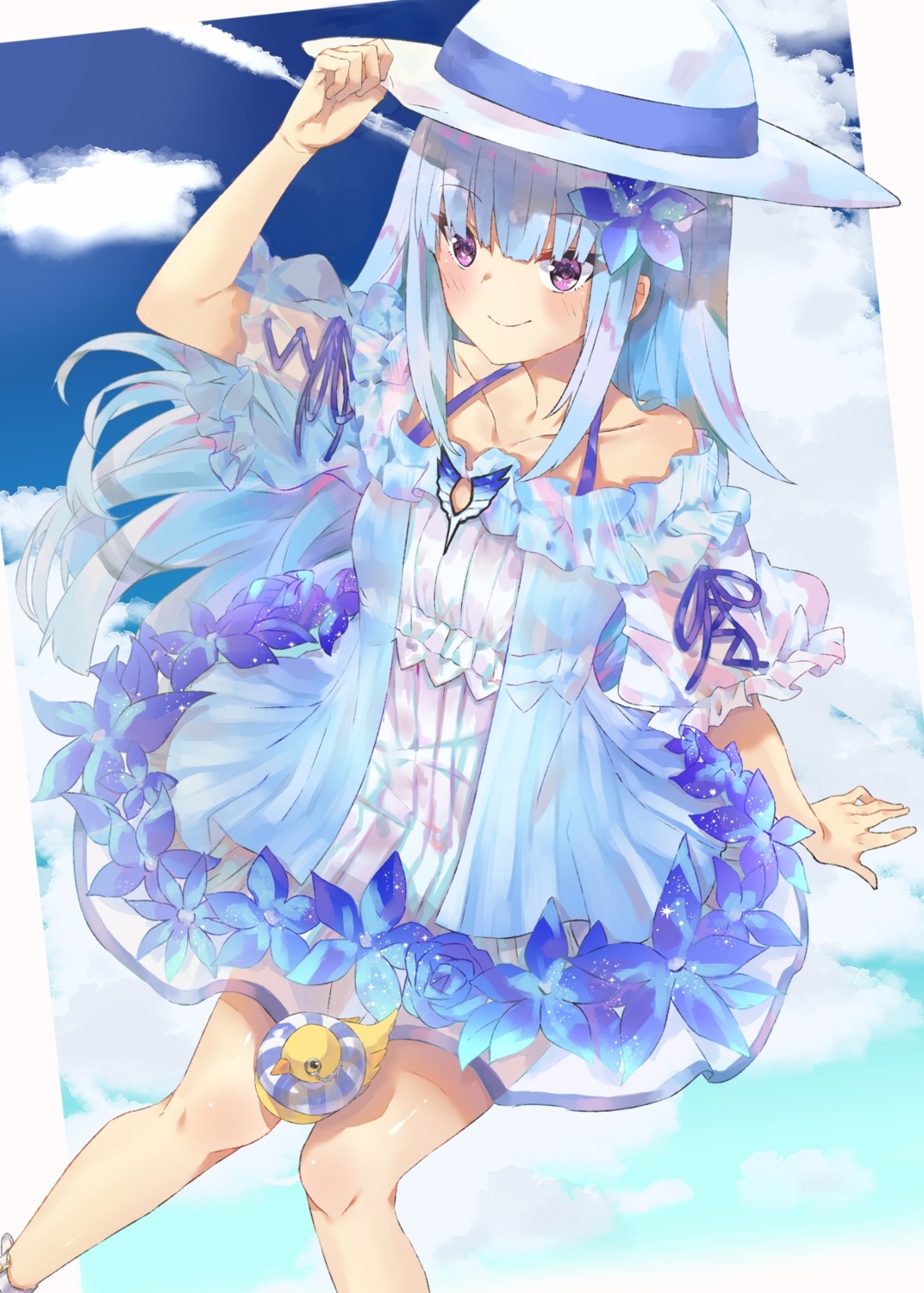 cottone_(highjethoo) dress lize_helesta nijisanji see_through summer_dress