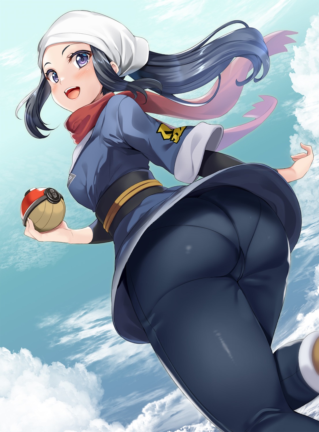 asian_clothes ass hinata_sora pantsu pokemon pokemon_legends_arceus shou_(pokemon)