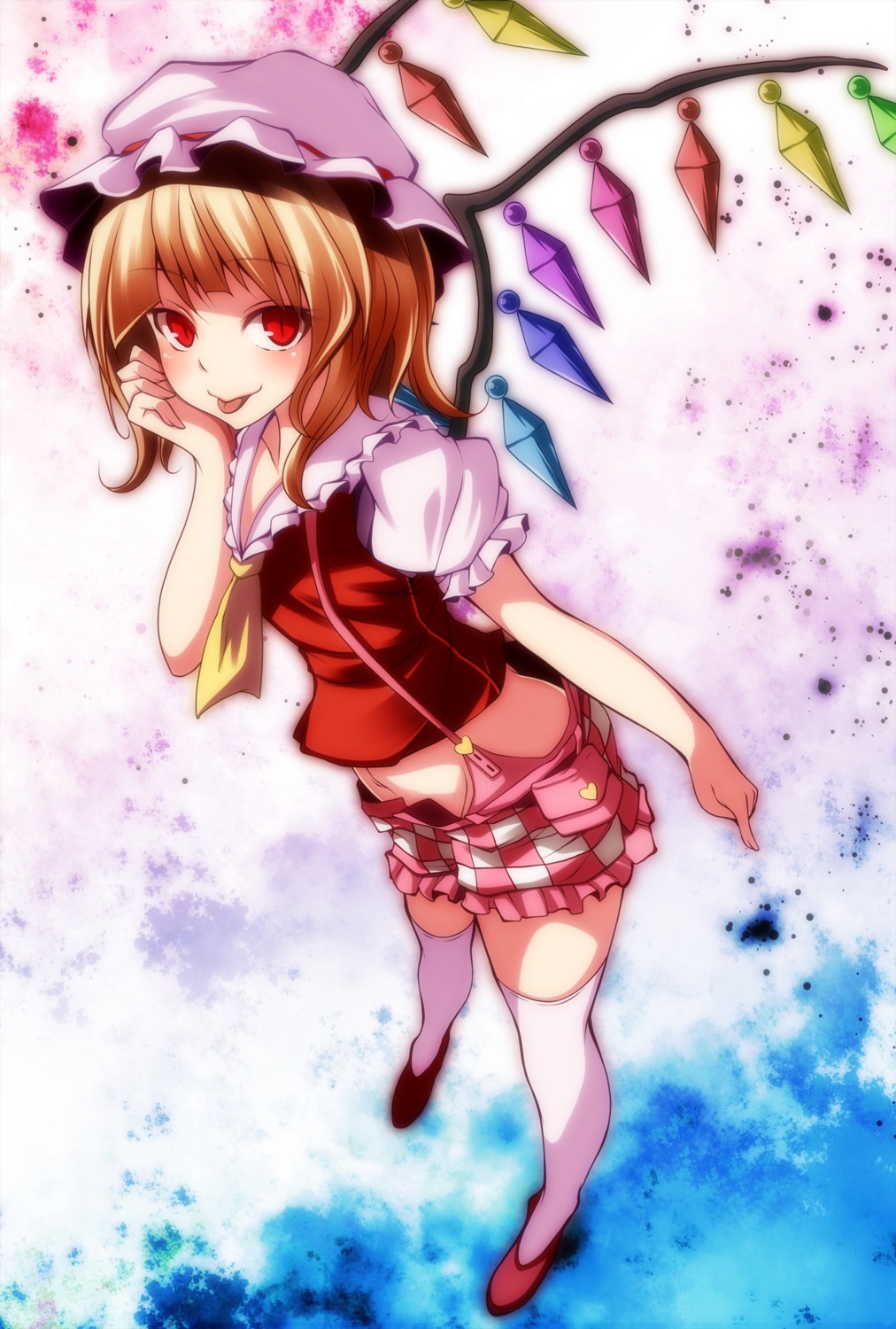 flandre_scarlet s-syogo thighhighs touhou wings