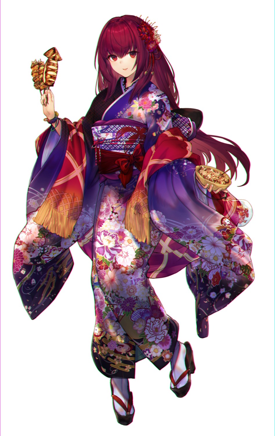 fate/grand_order haru_ato kimono scathach_(fate/grand_order)
