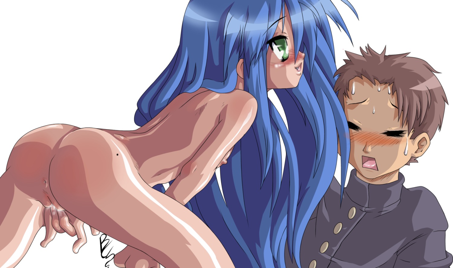 anus ass izumi_konata loli lucky_star masturbation naked nipples pussy pussy_juice tagme uncensored