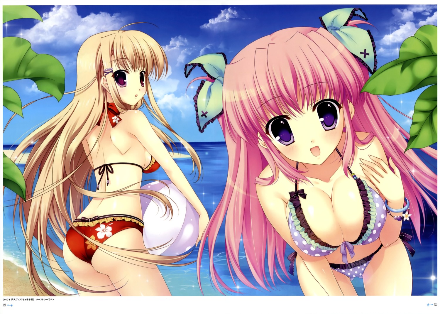 bikini cleavage mitha nanagane_educational_institution sakuranomiya_arisa shirasagi_otoha swimsuits