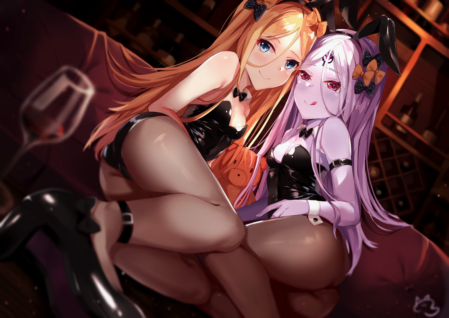 abigail_williams_(fate) animal_ears ass bunny_ears bunny_girl cleavage fate/grand_order heels nahaki pantyhose