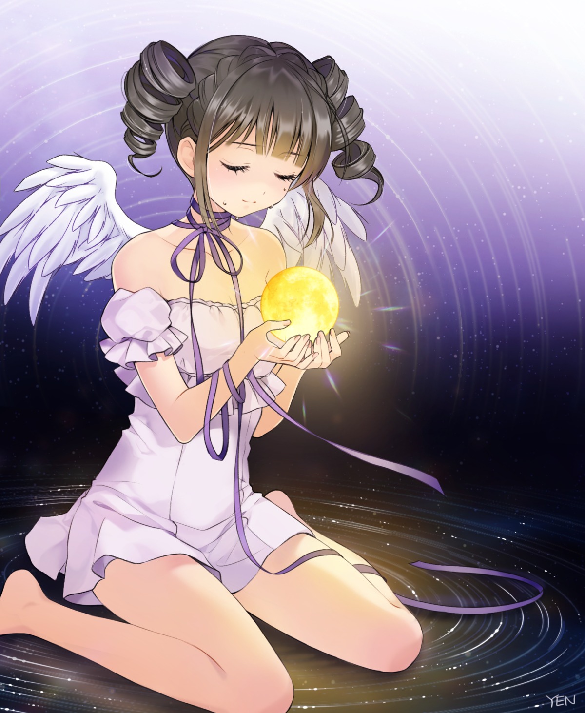 cleavage dodmsdk dress full_moon_wo_sagashite kouyama_mitsuki wings