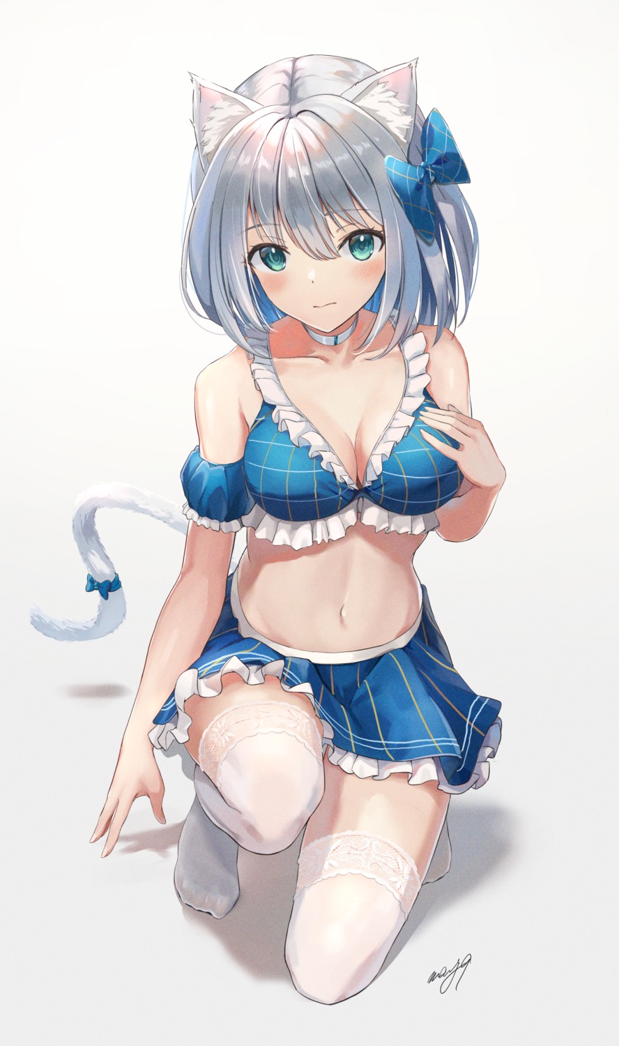 animal_ears may9 nekomimi skirt_lift tail thighhighs