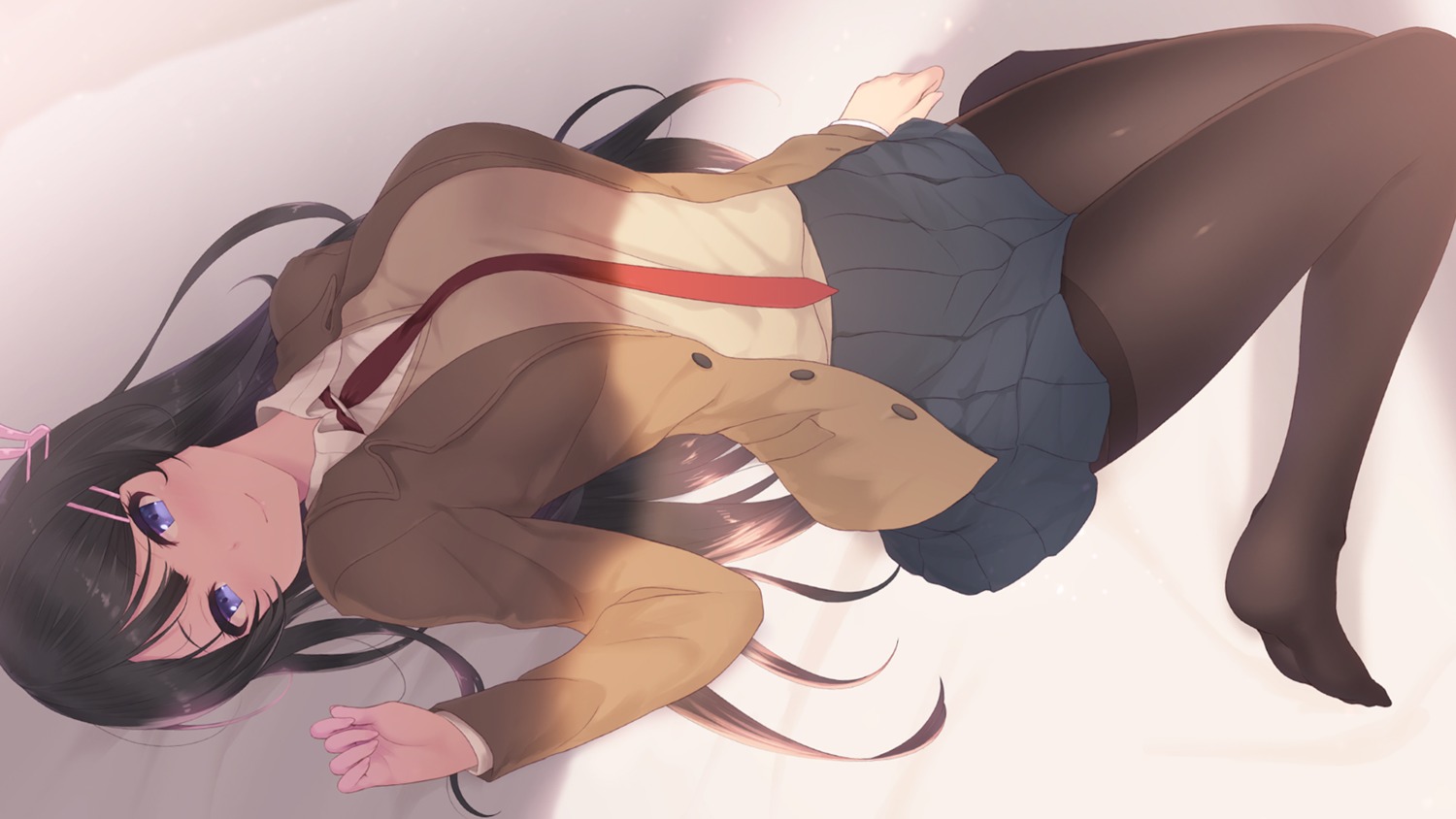 cait pantyhose sakurajima_mai seifuku seishun_buta_yarou sweater wallpaper