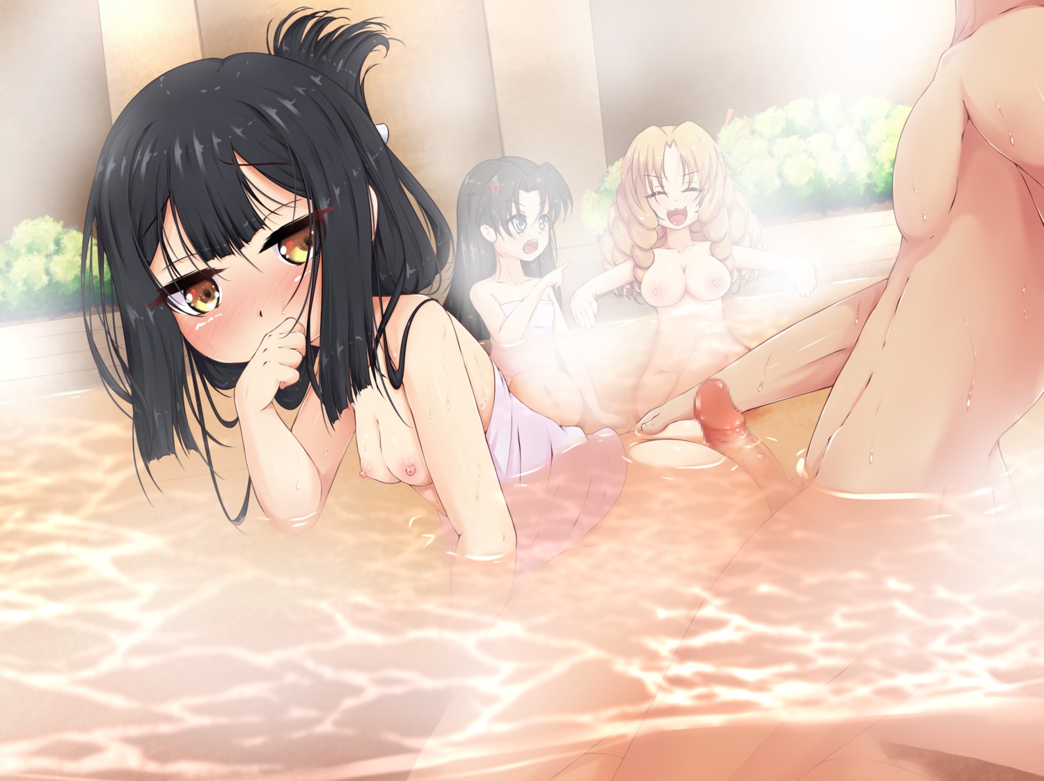 ass bathing censored ether_core fate/kaleid_liner_prisma_illya fate/stay_night loli luviagelita_edelfelt miyu_edelfelt naked nipples penis toosaka_rin towel wet