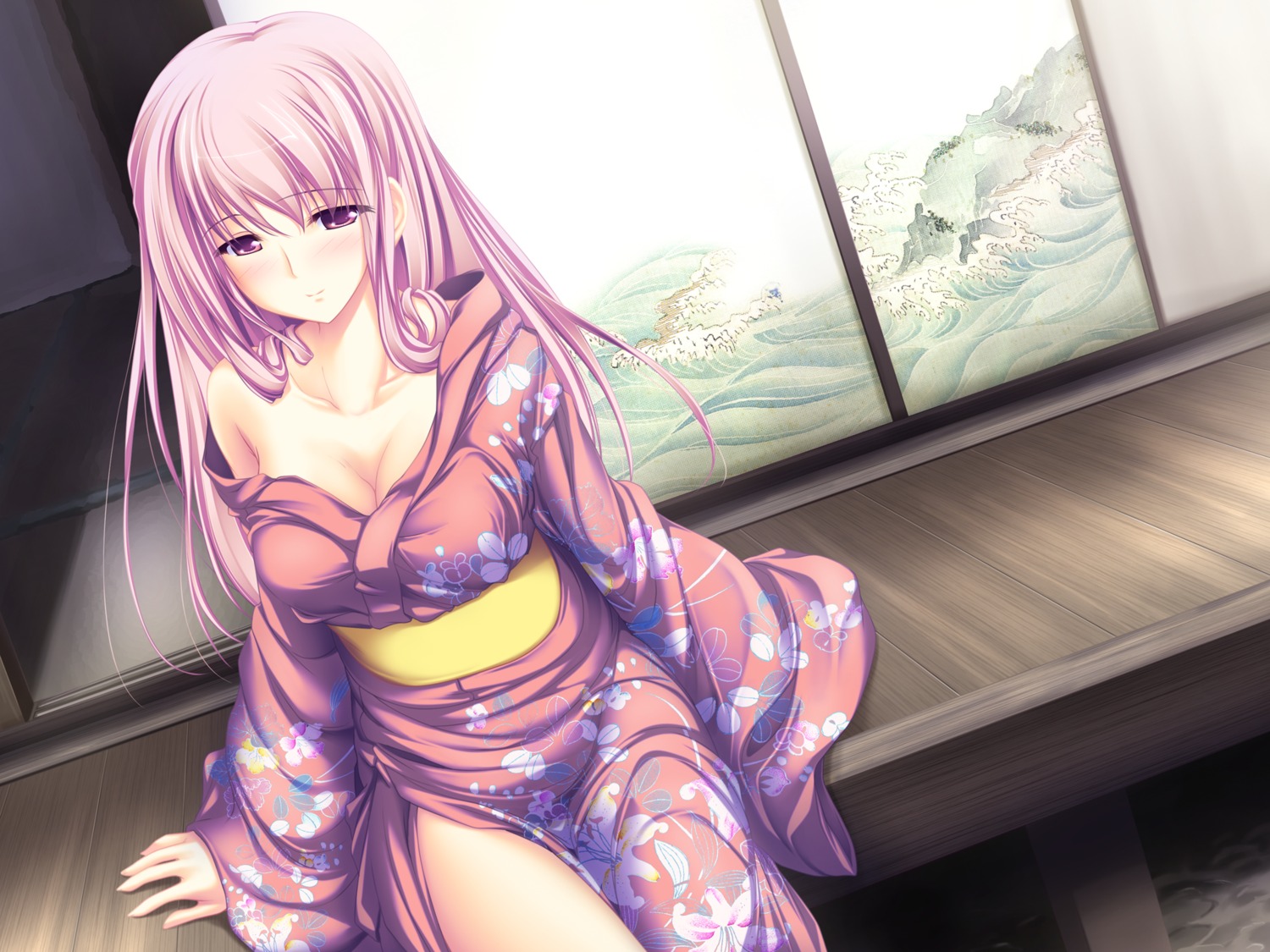 cleavage magus_tale milene_service tenmaso wallpaper whirlpool yukata