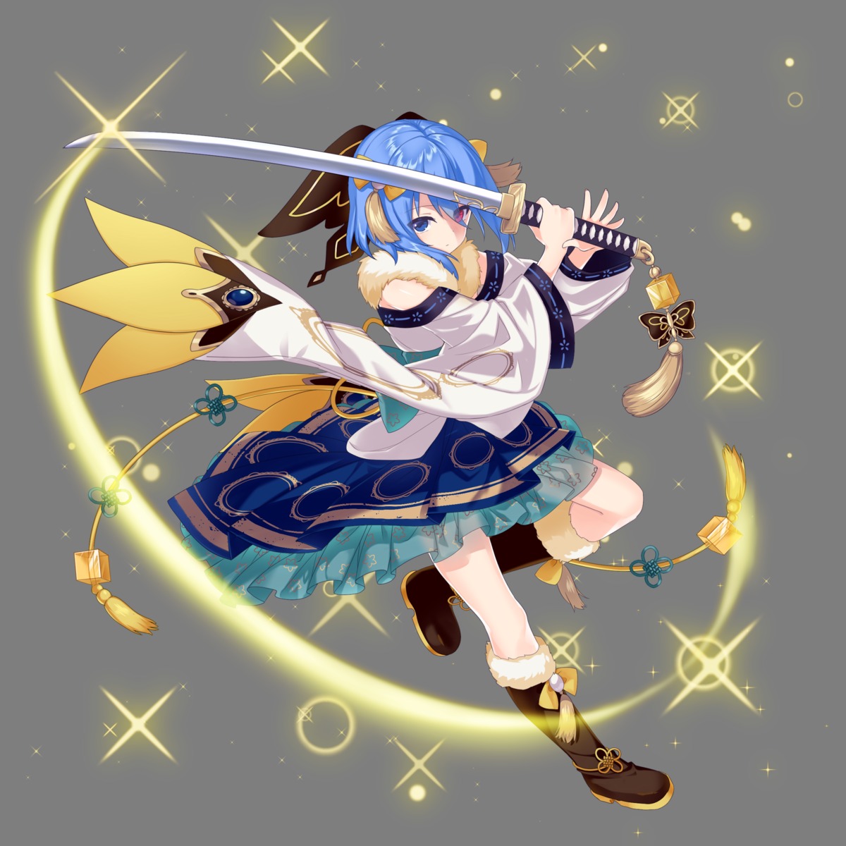 heterochromia japanese_clothes sword tagme transparent_png