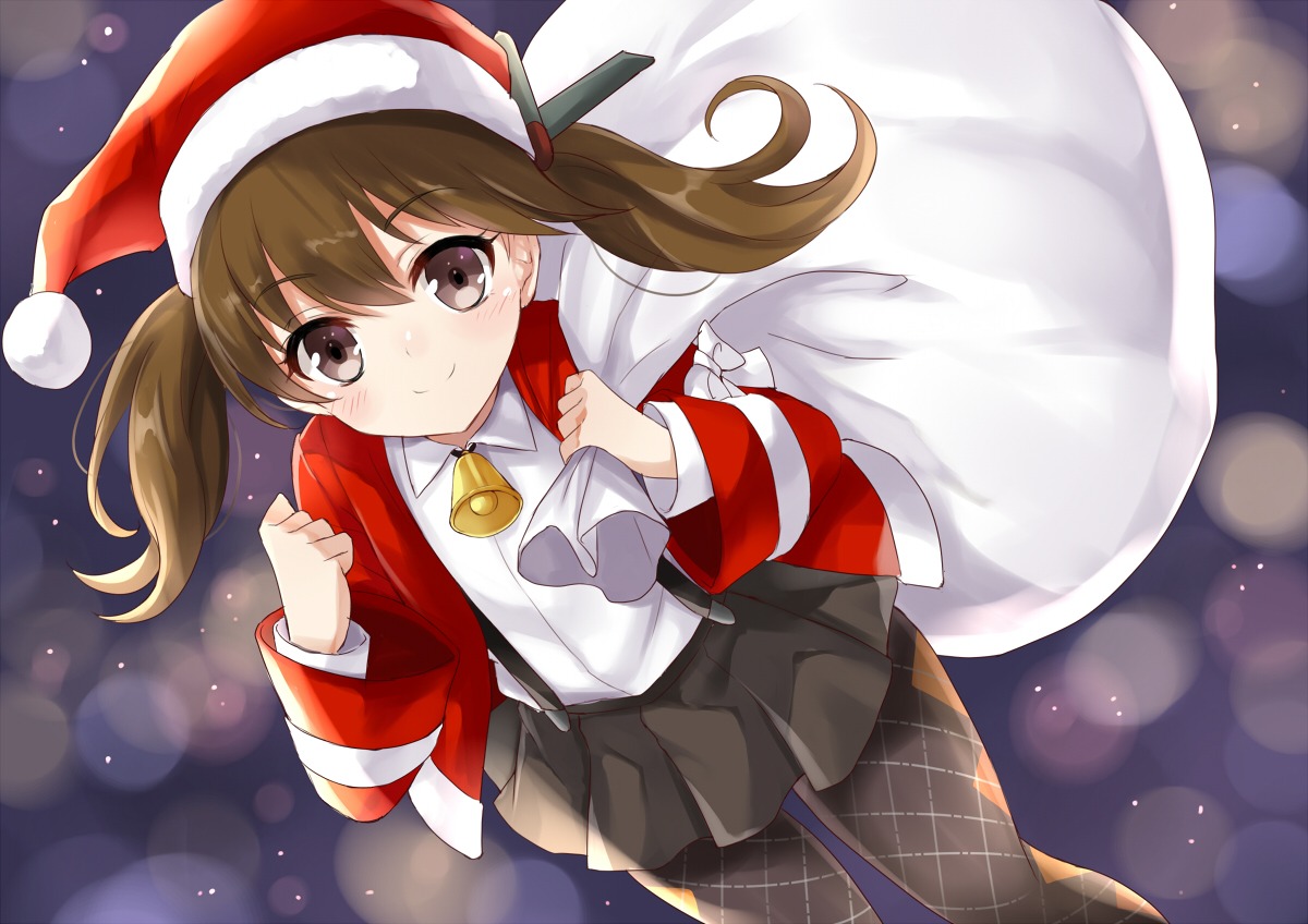 christmas harimoji kantai_collection pantyhose ryuujou_(kancolle)