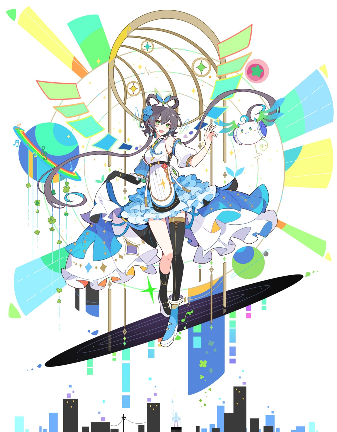 ideolo luo_tianyi thighhighs vocaloid