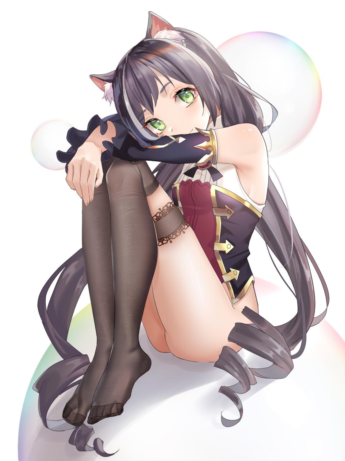 animal_ears bottomless feet garter karyl_(princess_connect) moya_(pixiv6121219) princess_connect princess_connect!_re:dive thighhighs