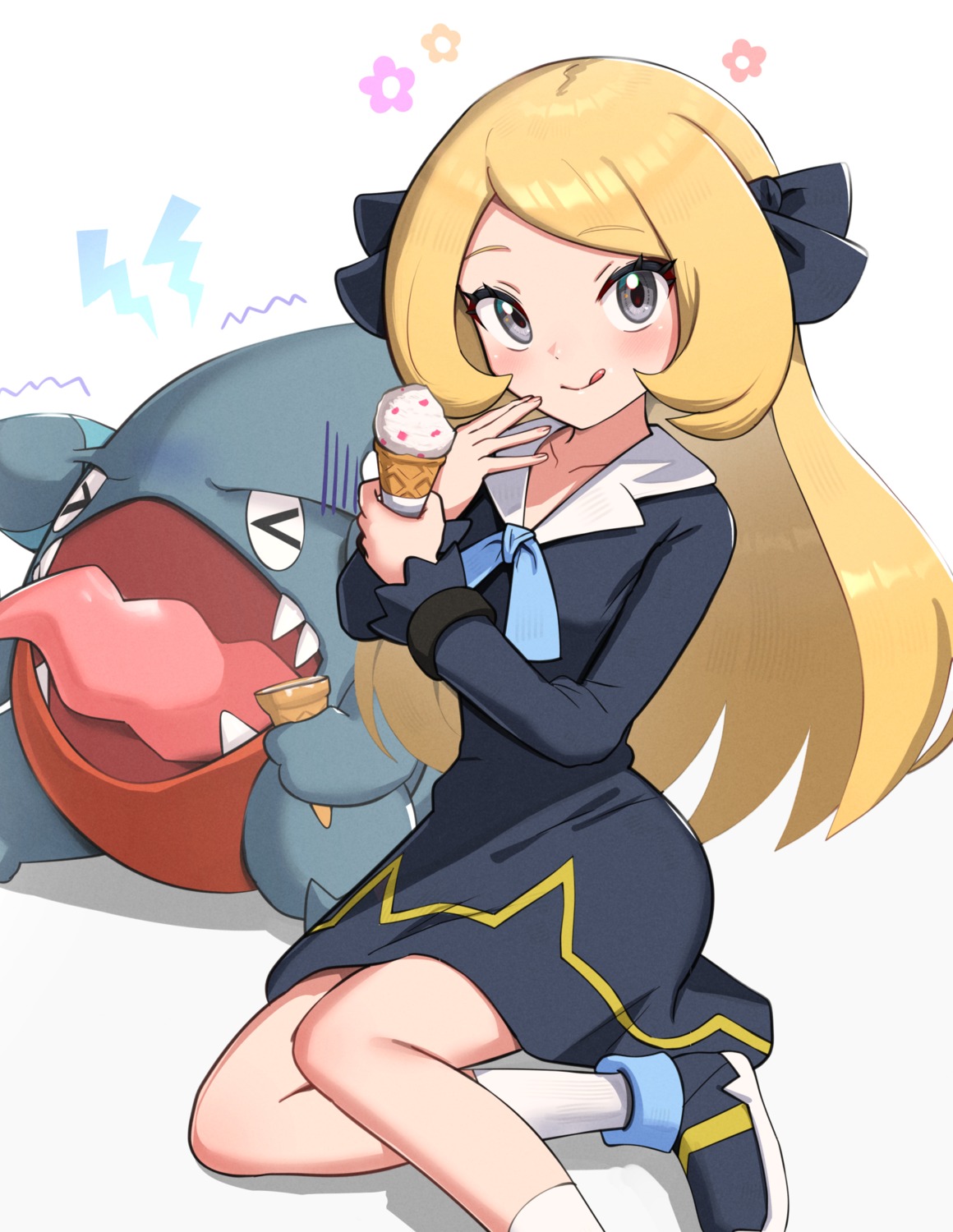 gible gonzarez pokemon pokemon_bdsp pokemon_dppt seifuku shirona_(pokemon)