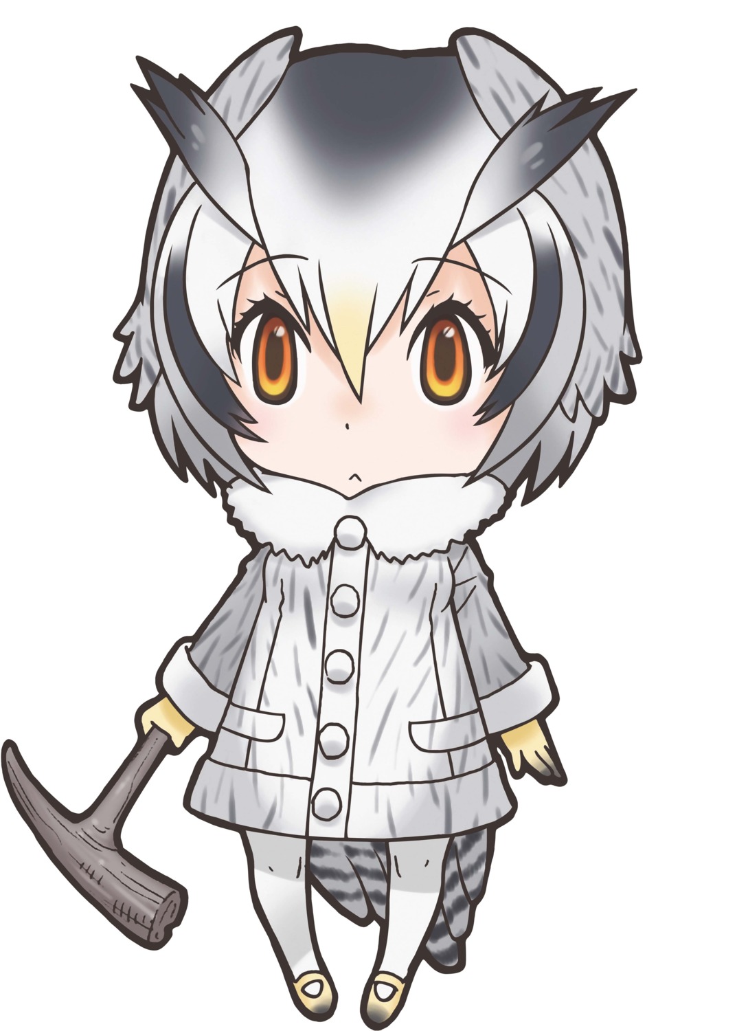 kemono_friends northern_white-faced_owl pantyhose weapon yoshizaki_mine