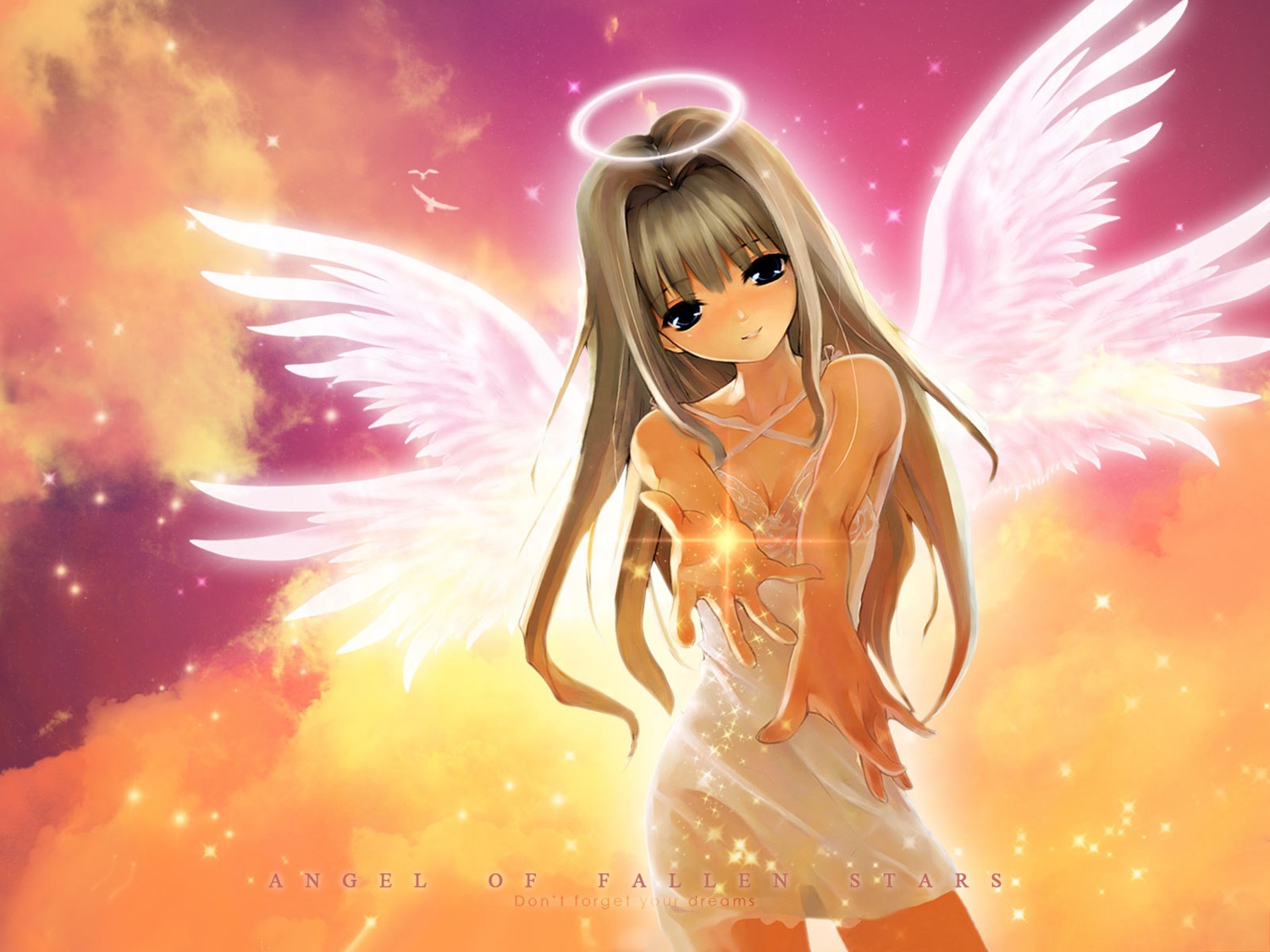 angel shihira_tatsuya wallpaper wings