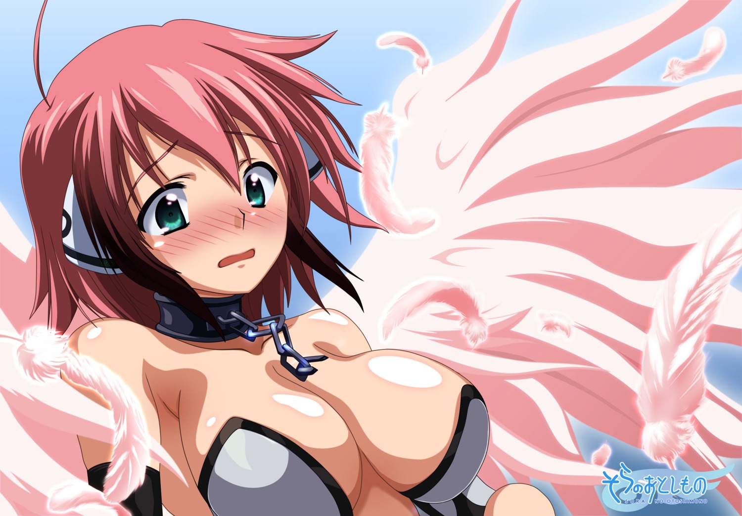 angel cleavage ikaros sora_no_otoshimono tagme wings