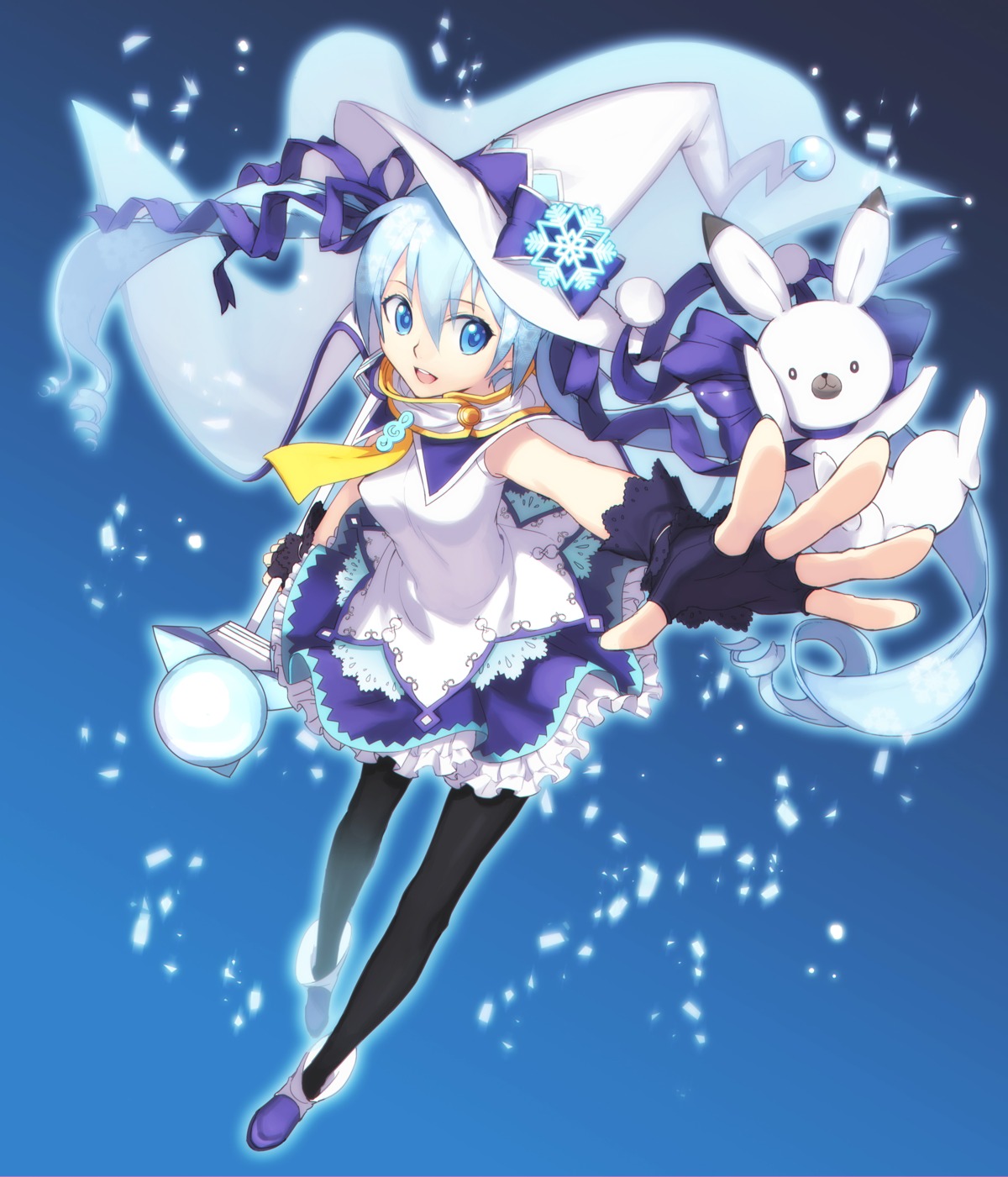 ekorin hatsune_miku pantyhose vocaloid weapon witch yuki_miku