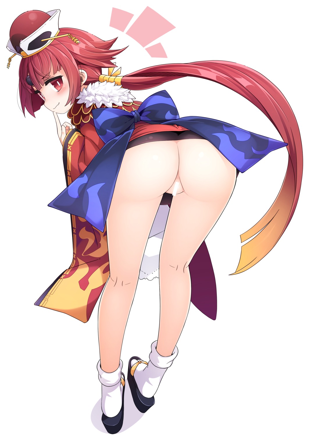 ass benienma_(fate/grand_order) censored fate/grand_order japanese_clothes kandori loli nopan pussy skirt_lift