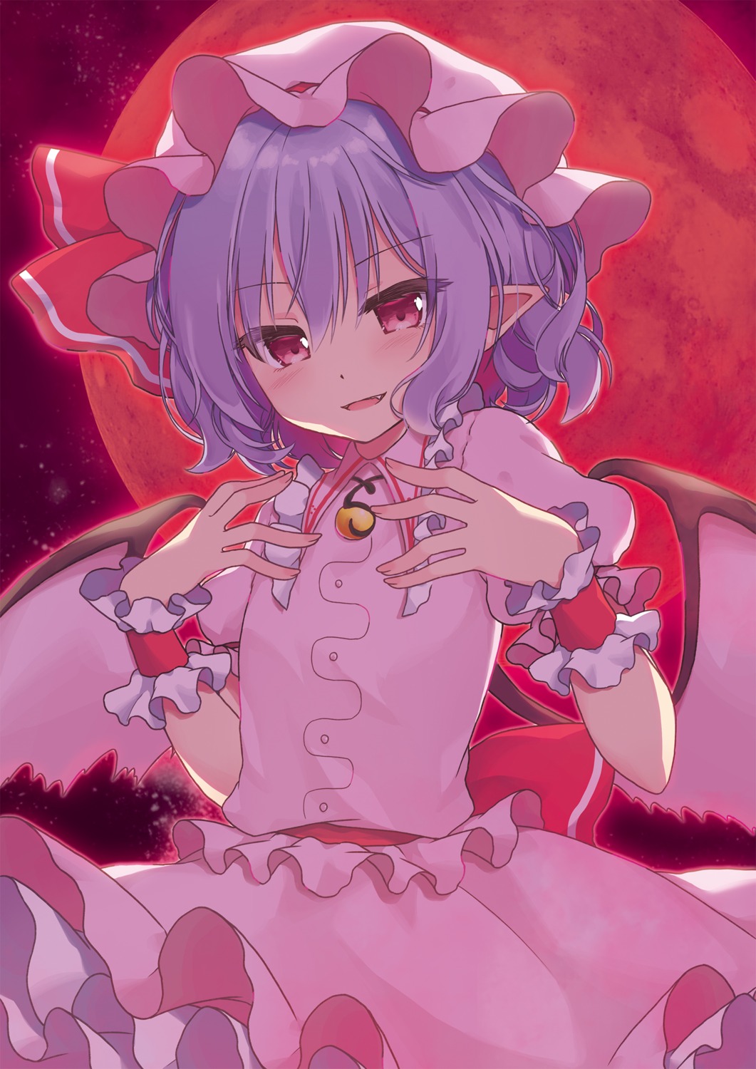 beni_kurage dress pointy_ears remilia_scarlet touhou wings