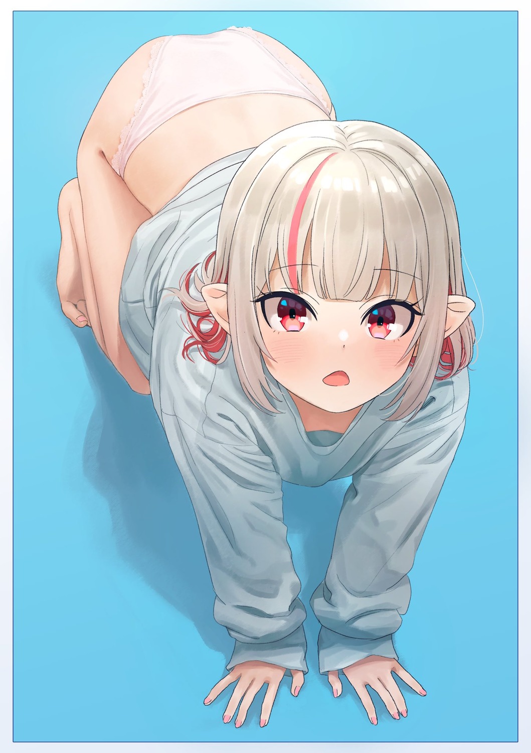 loli makaino_ririmu nijisanji nijisanji_gamers pantsu pointy_ears sabamen