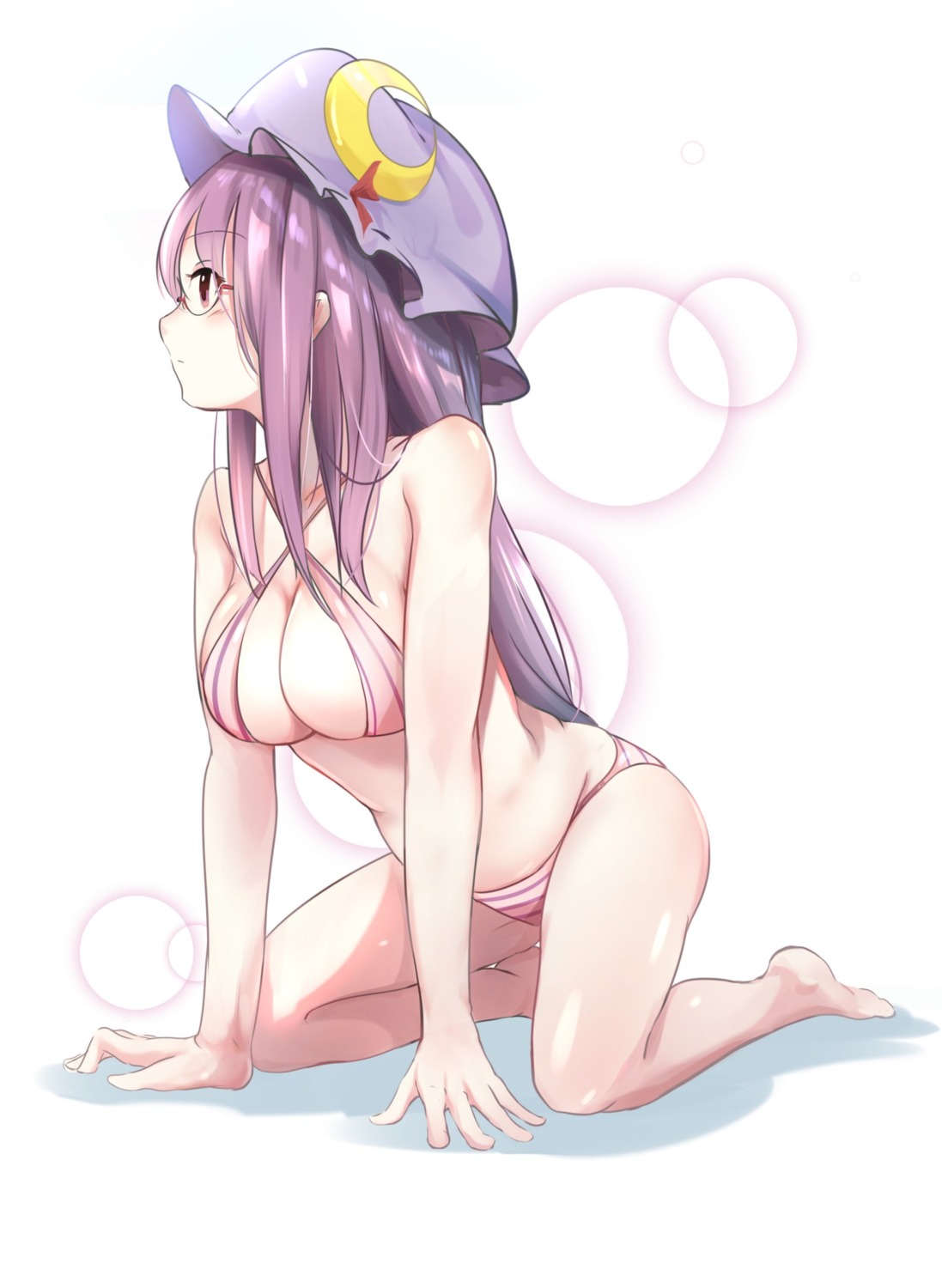 ase_tou_mi_kaameru bikini patchouli_knowledge swimsuits touhou