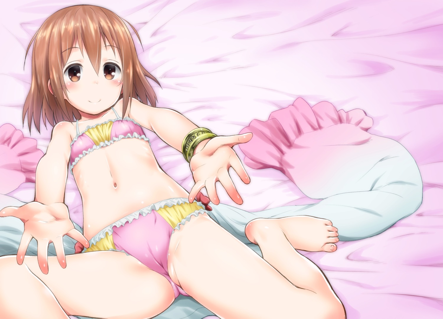 bikini cameltoe feet hanami_yuzuka kokekokko_coma loli mahou_shoujo_nante_mouii_desukara swimsuits