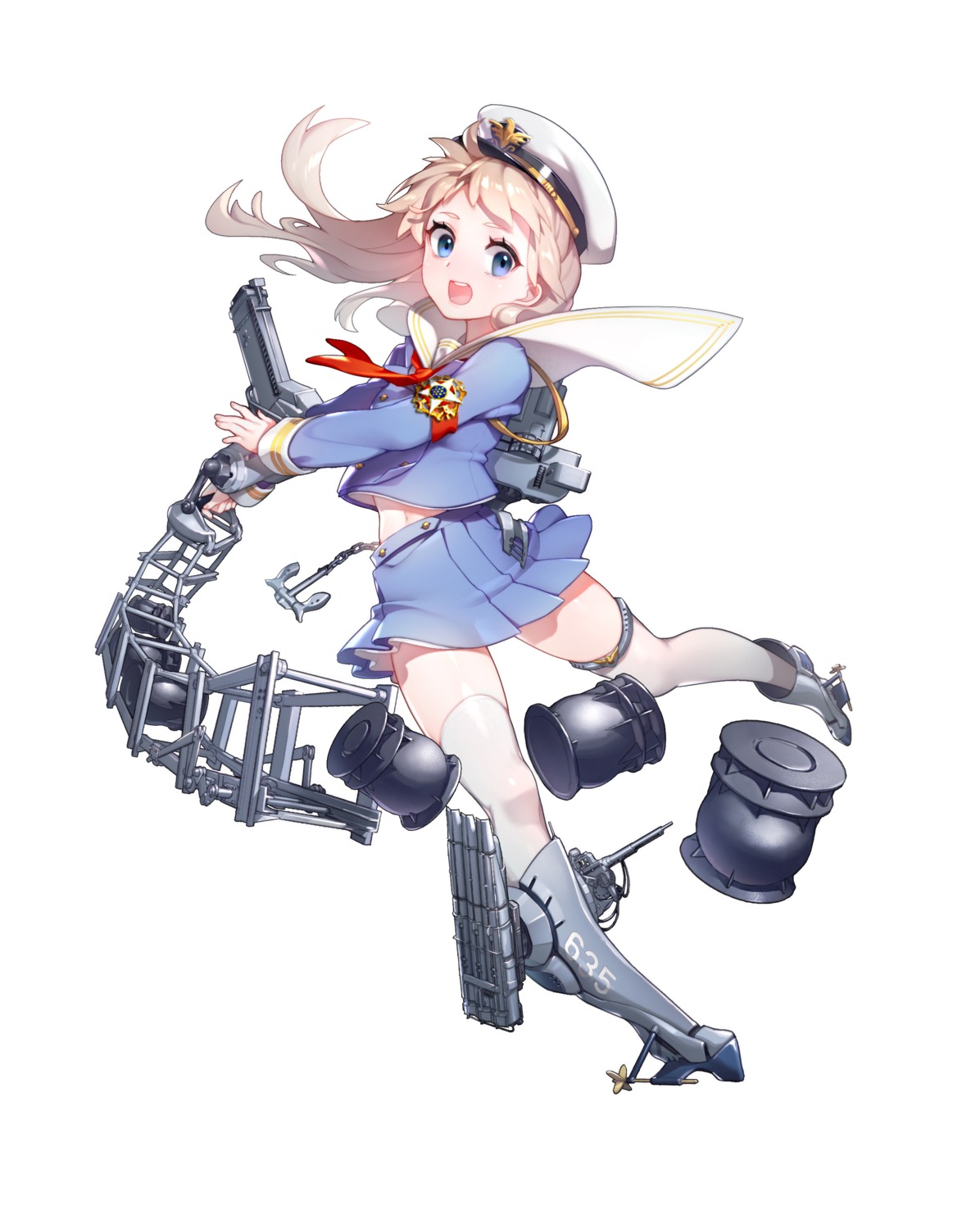 battleship_girl england_(battleship_girl) garter heels quuni thighhighs uniform weapon