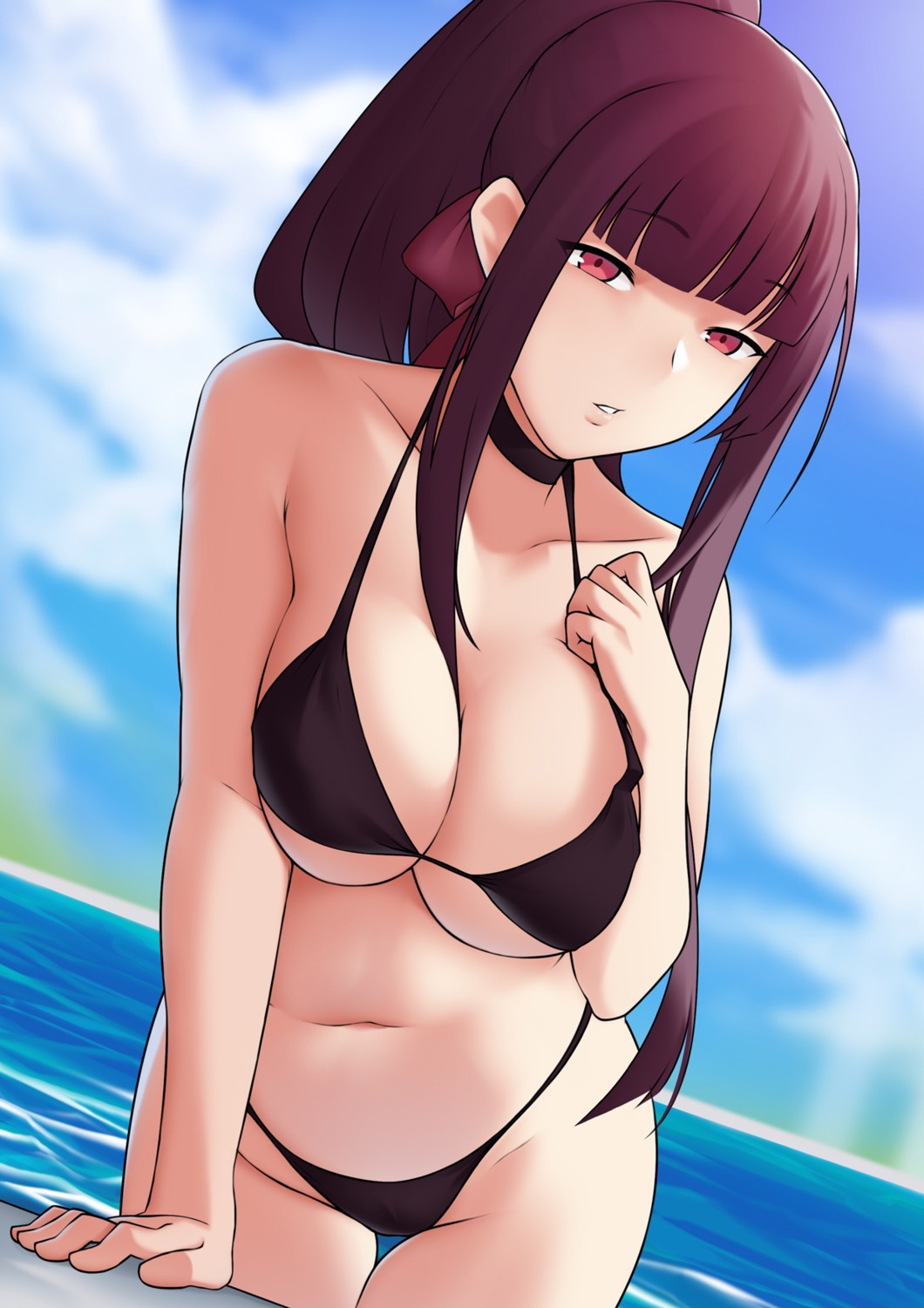 bikini bushidokuroi girls_frontline swimsuits wa2000_(girls_frontline)