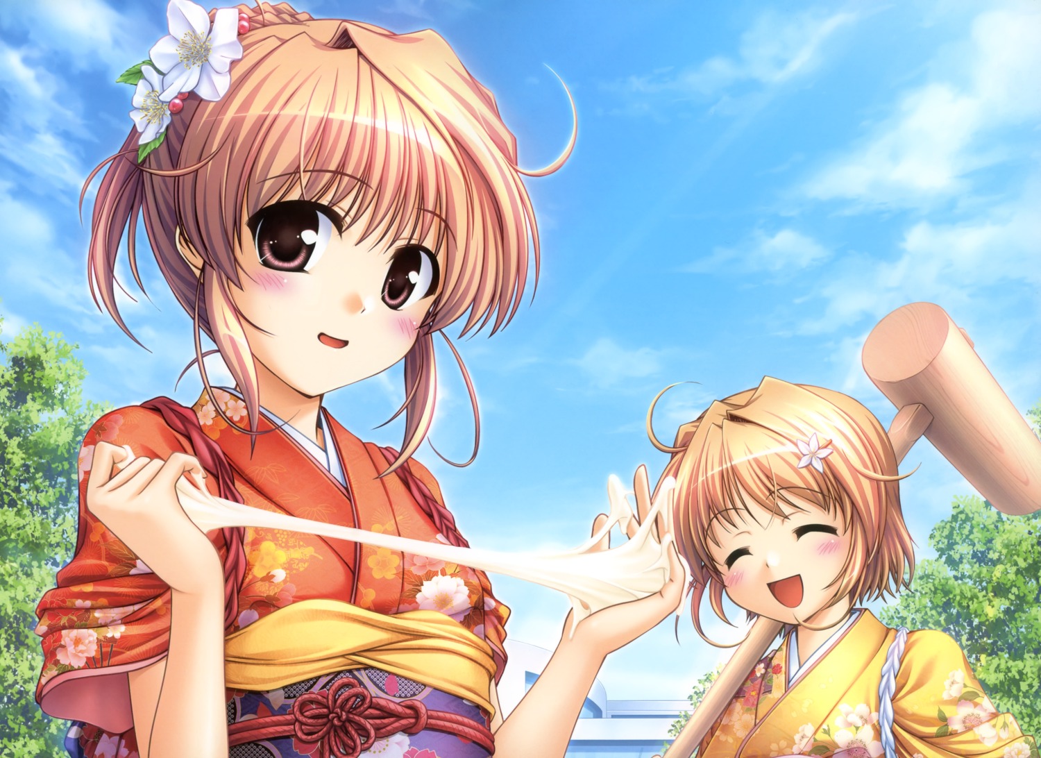 august bekkankou fortune_arterial yukata yuuki_haruna yuuki_kanade