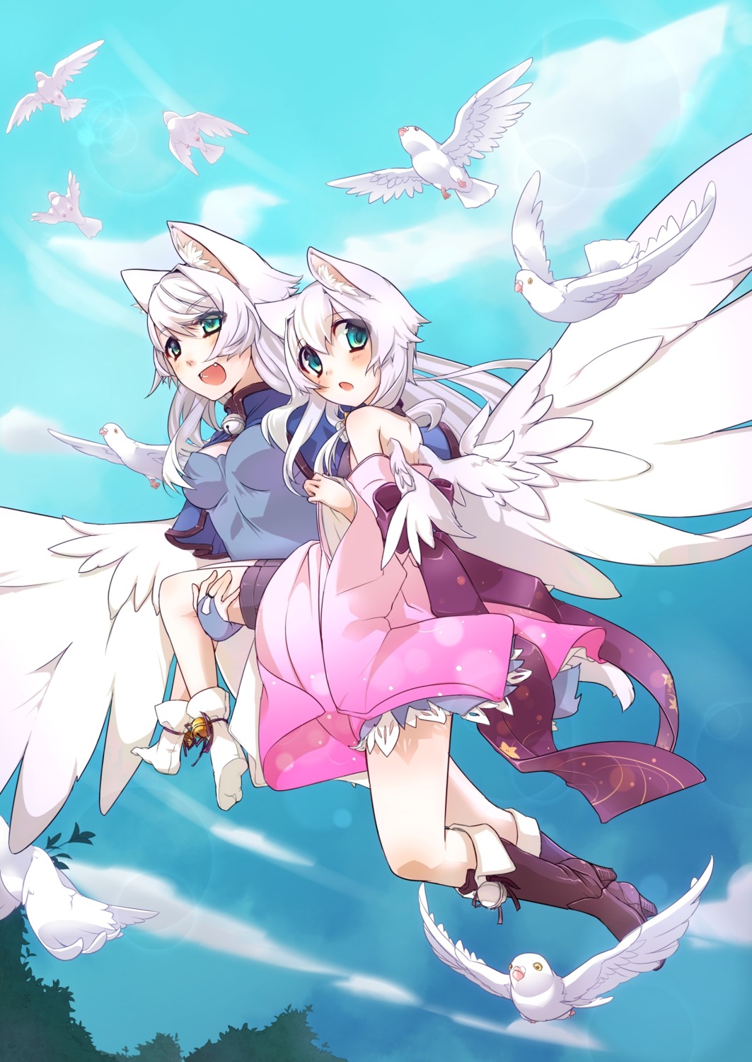 animal_ears kazane_chinya wings